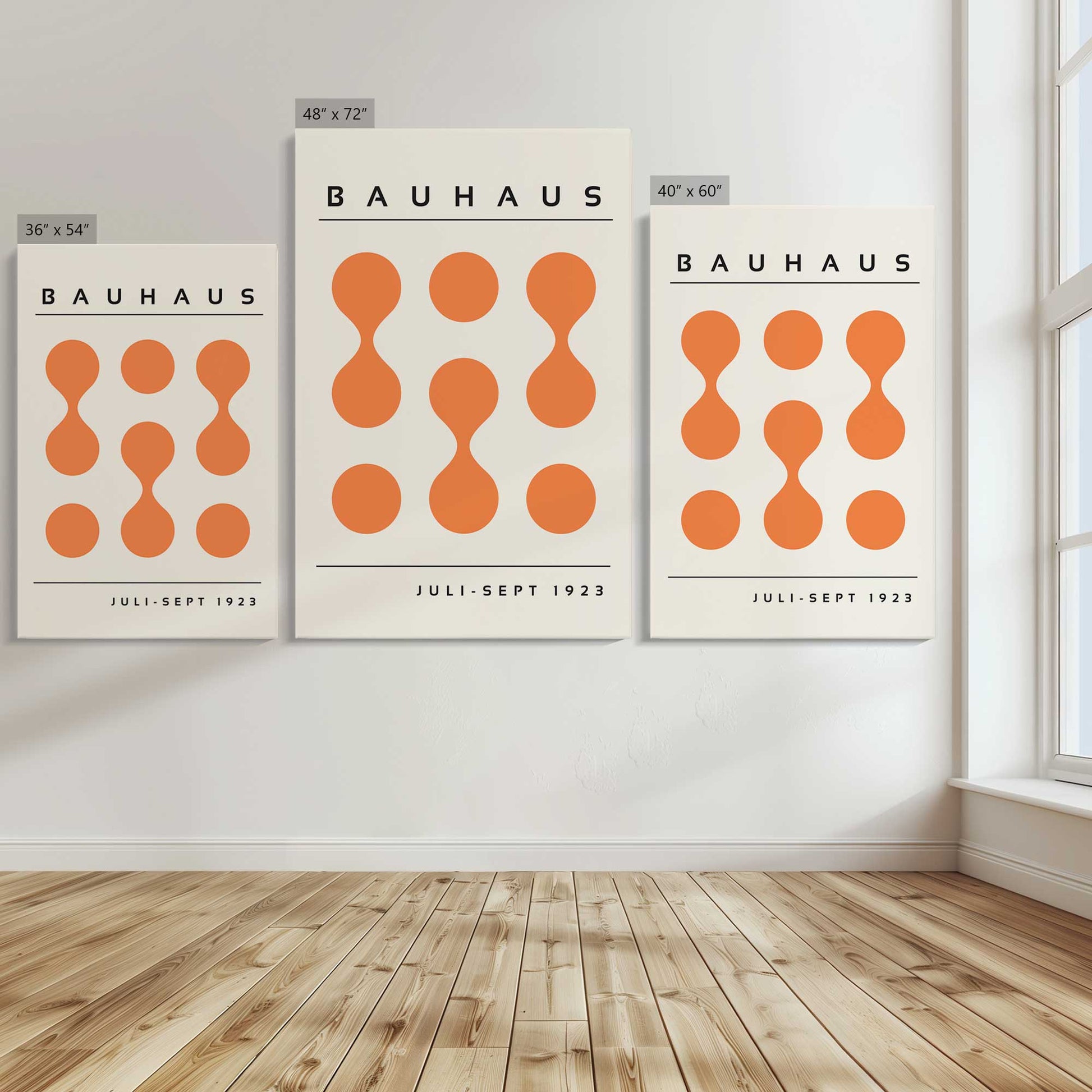 [Color:Stretched Canvas], Image showing the size comparisons