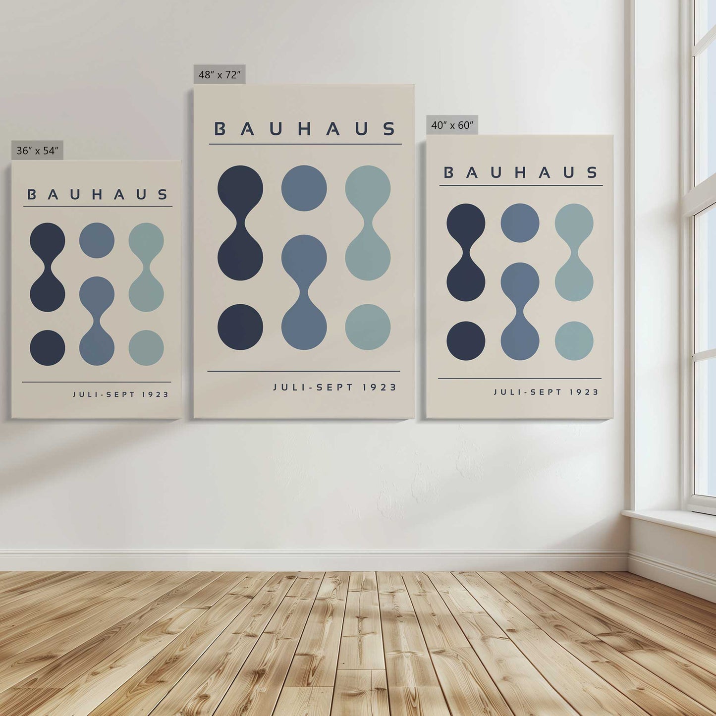 [Color:Stretched Canvas], Image showing the size comparisons