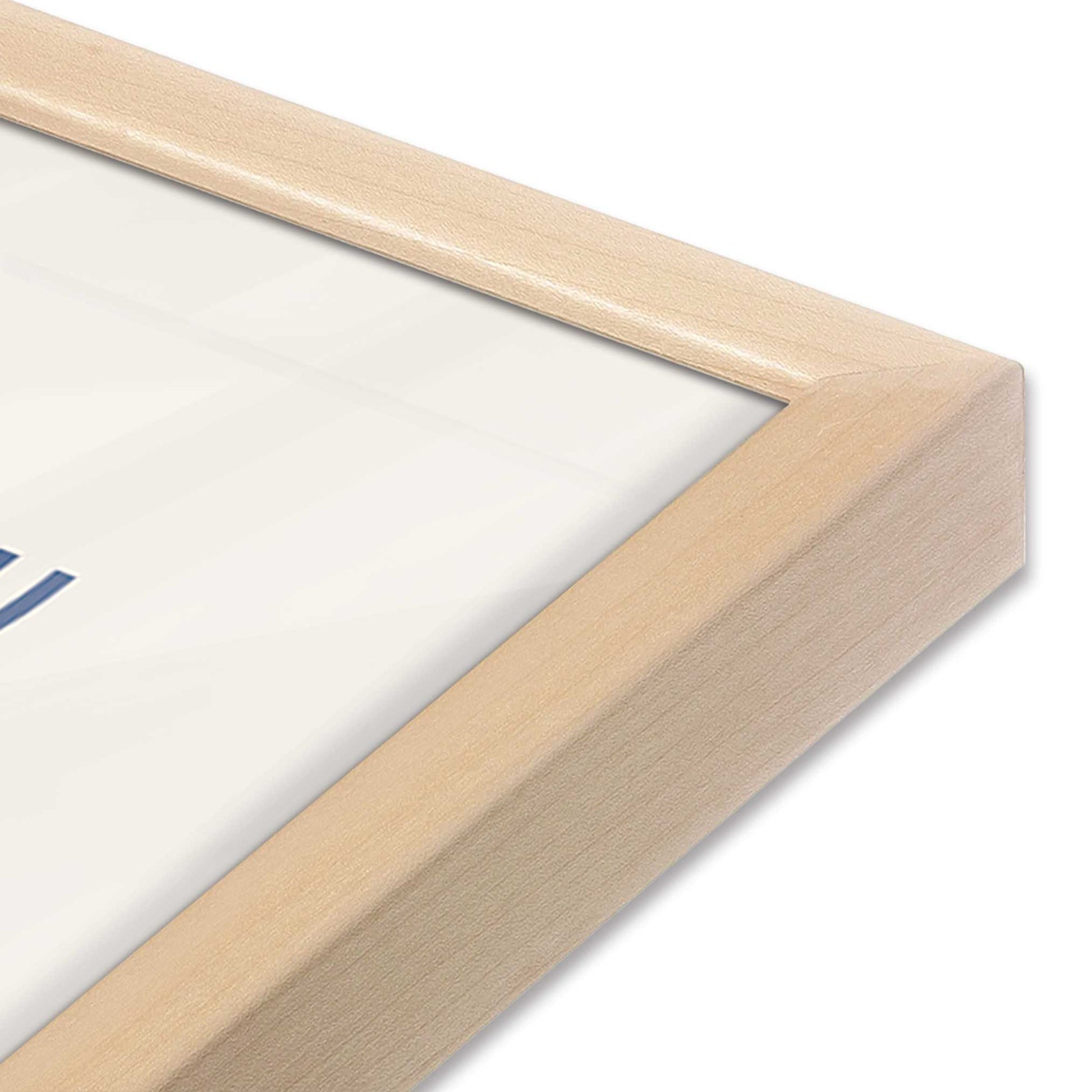 [Color:Raw Maple], Picture of art in a Raw Maple frame of the corner