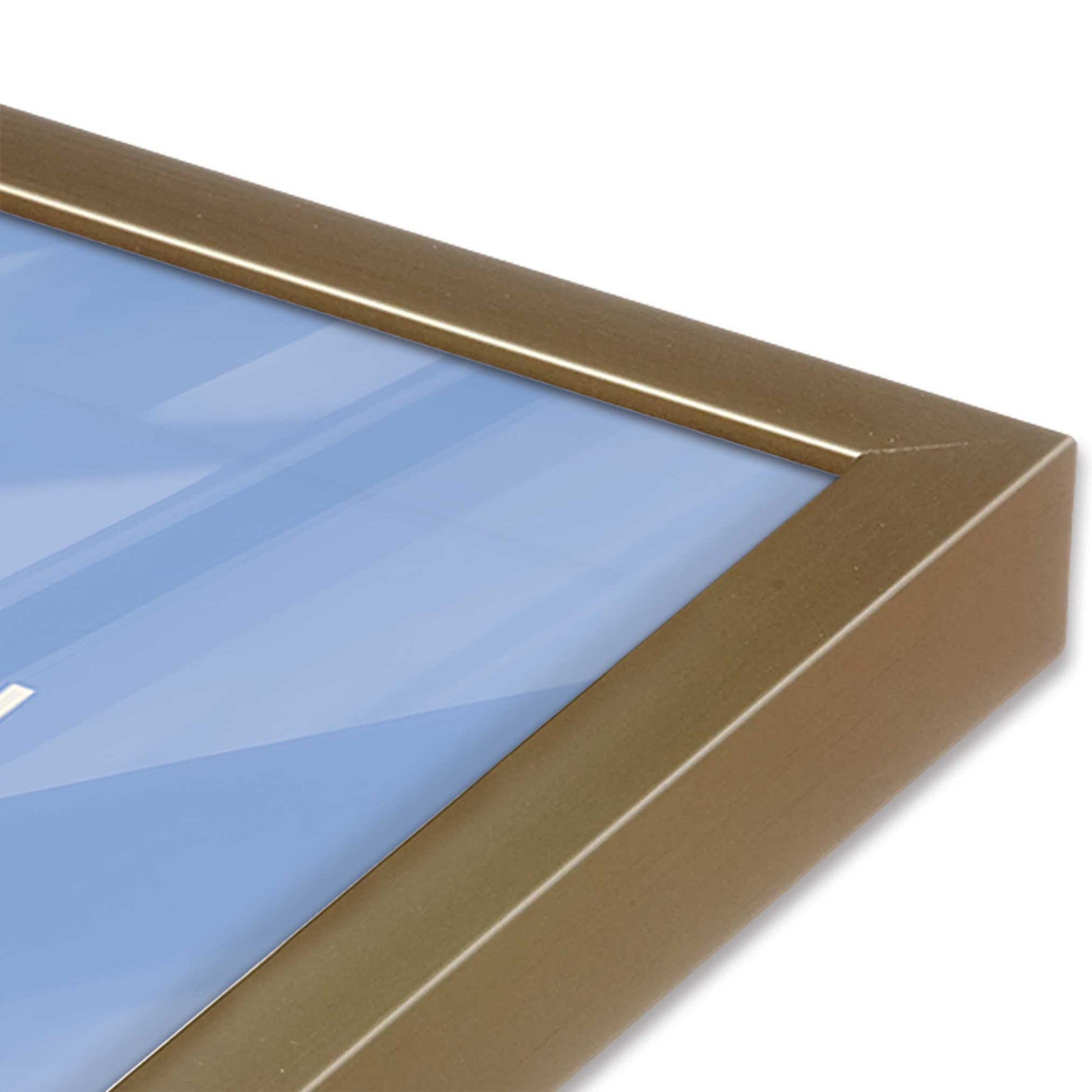 [Color:Weathered Zinc], Picture of art in a Weathered Zinc frame of the corner