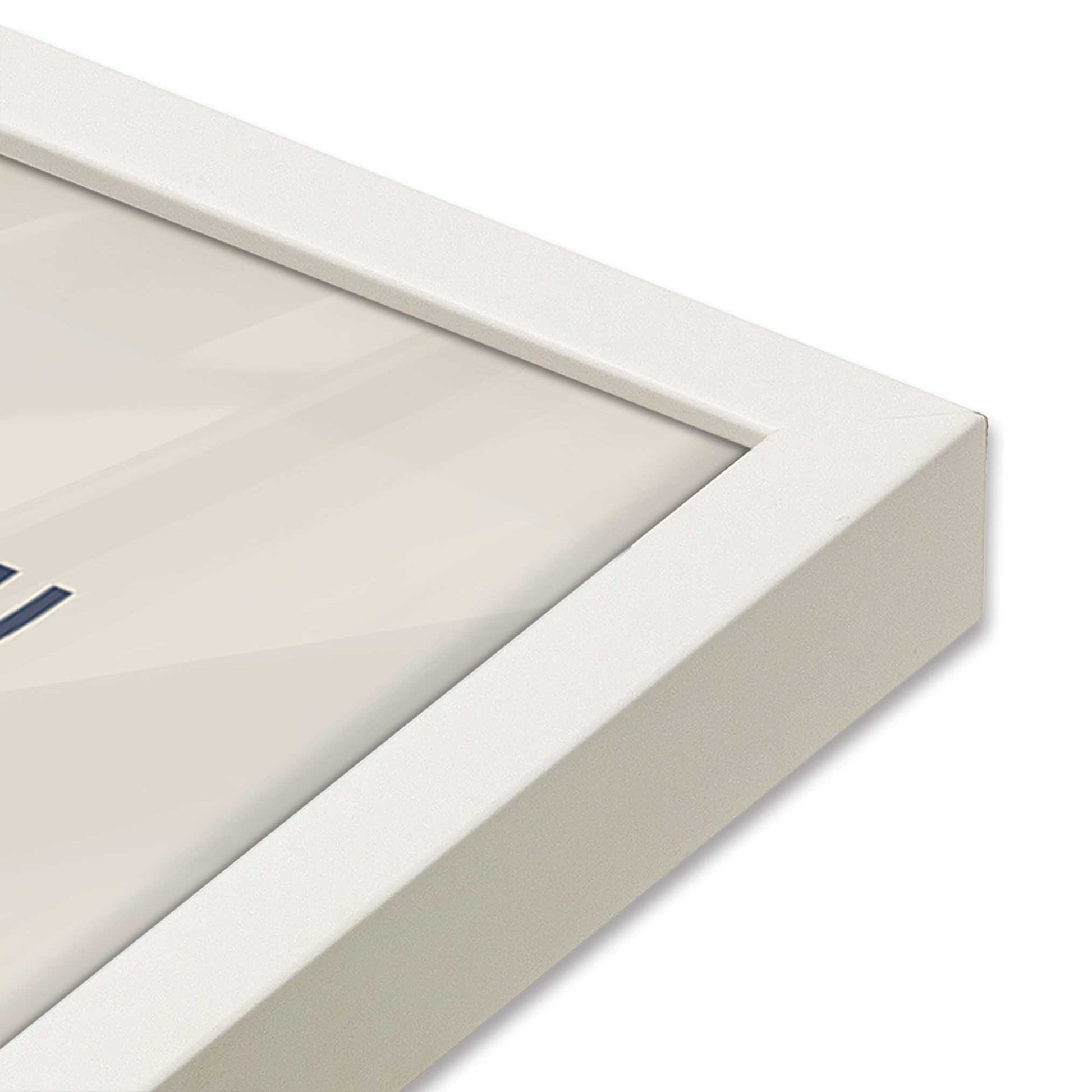 [Color:Opaque White], Picture of art in a Opaque White frame of the corner