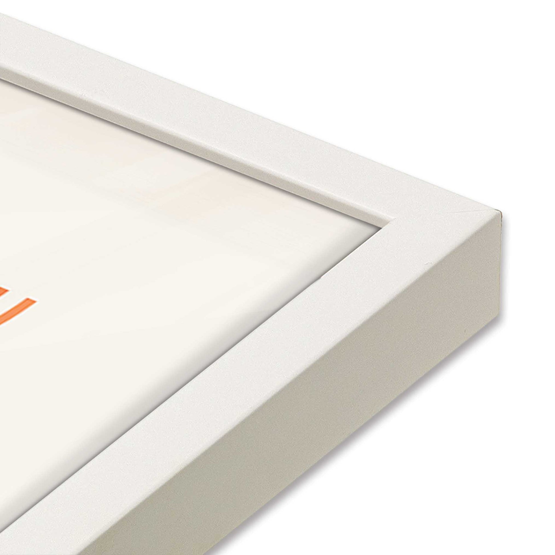 [Color:Opaque White], Picture of art in a Opaque White frame of the corner