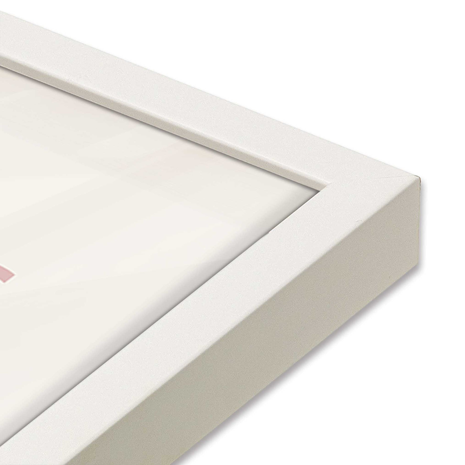 [Color:Opaque White], Picture of art in a Opaque White frame of the corner