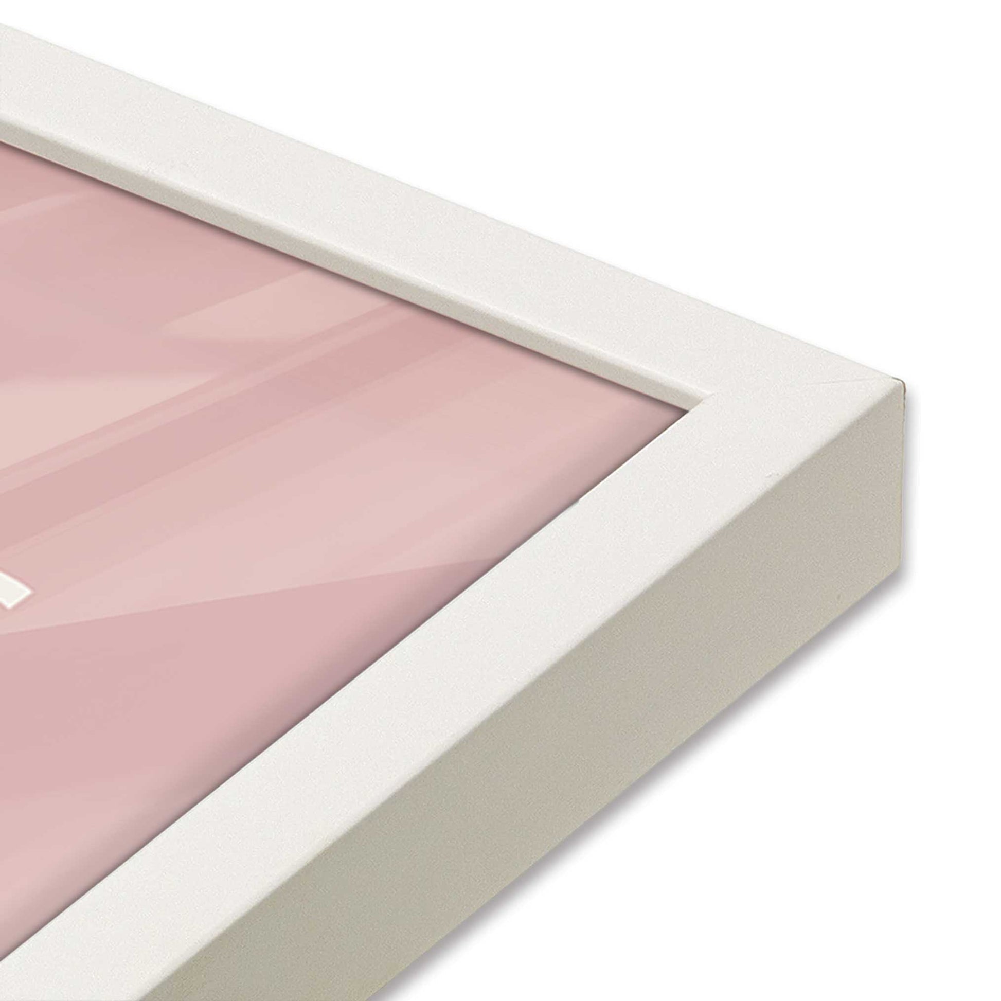 [Color:Opaque White], Picture of art in a Opaque White frame of the corner