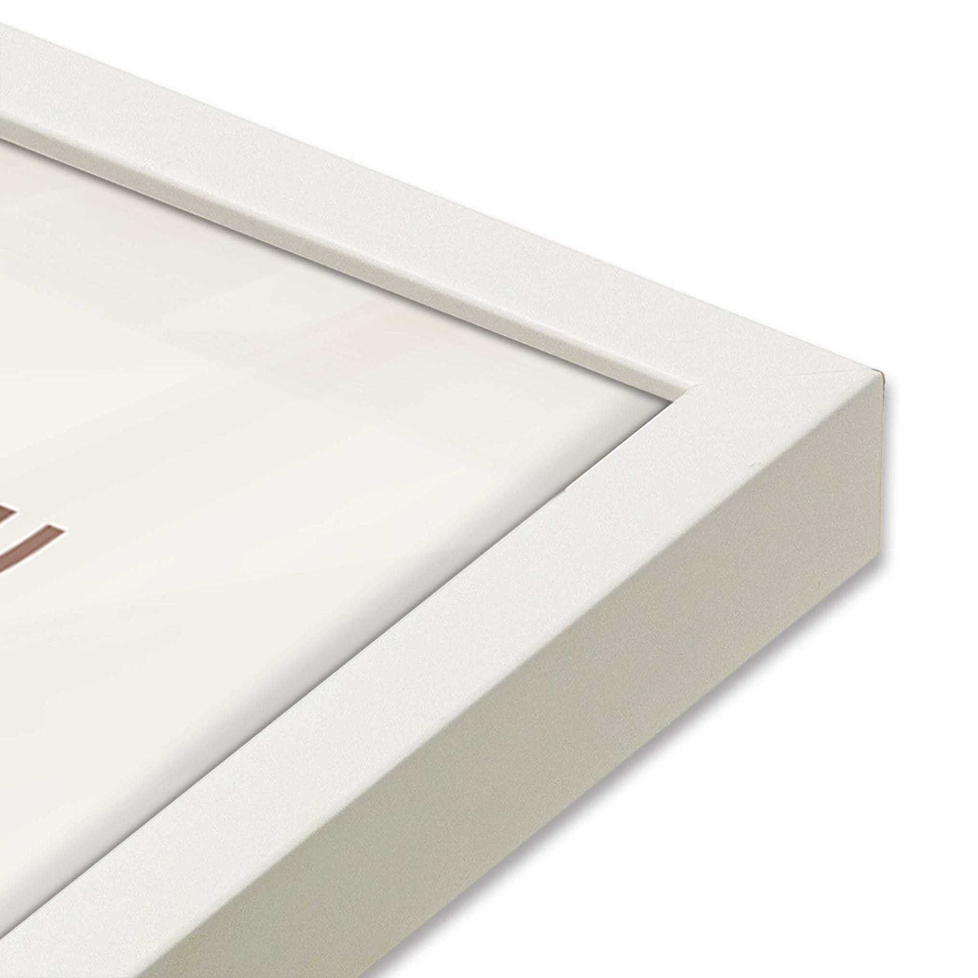 [Color:Opaque White], Picture of art in a Opaque White frame of the corner