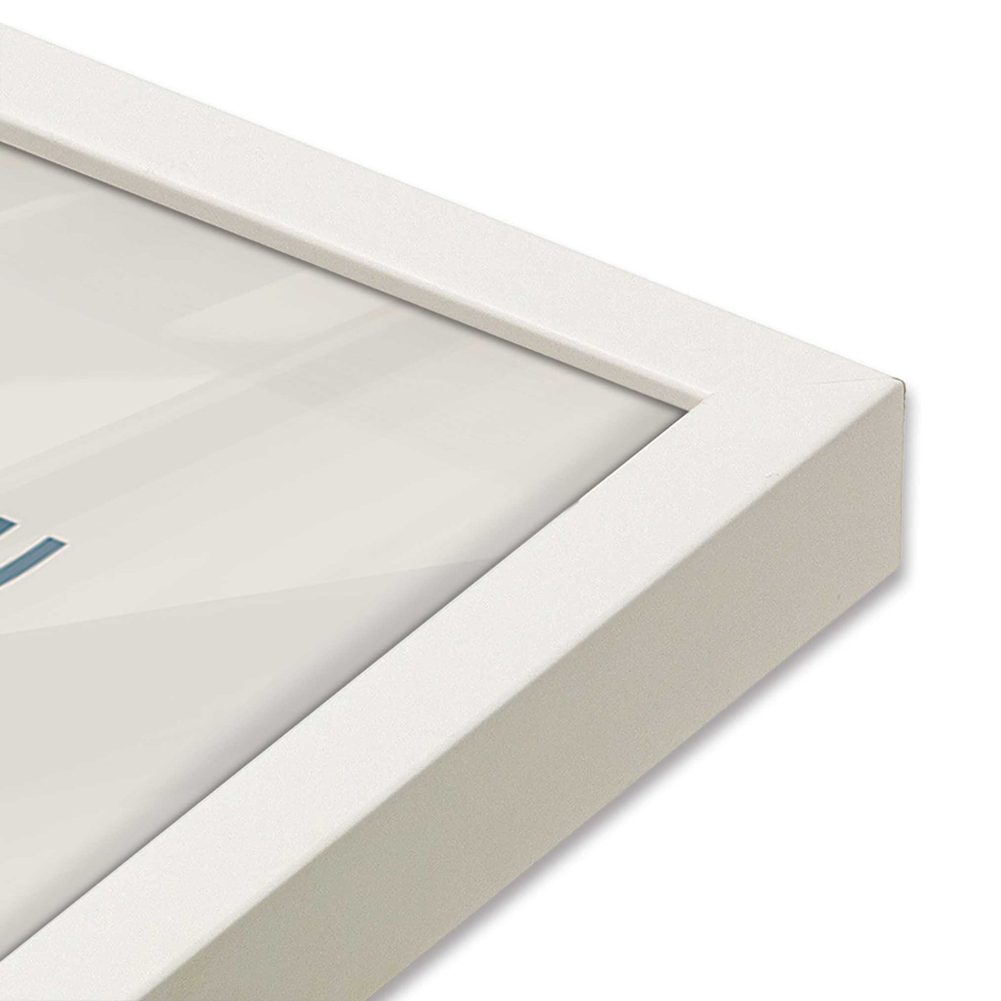[Color:Opaque White], Picture of art in a Opaque White frame of the corner