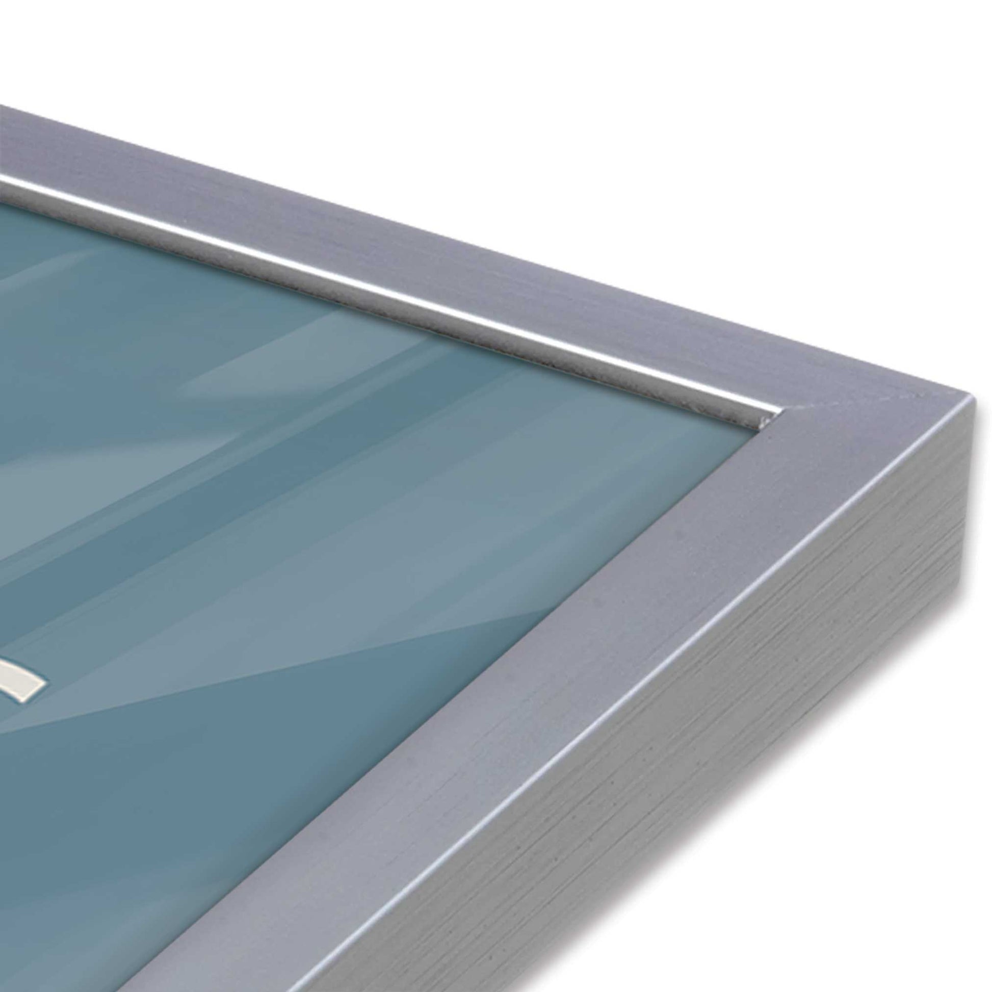 [Color:Polished Chrome], Picture of art in a Polished Chrome frame of the corner