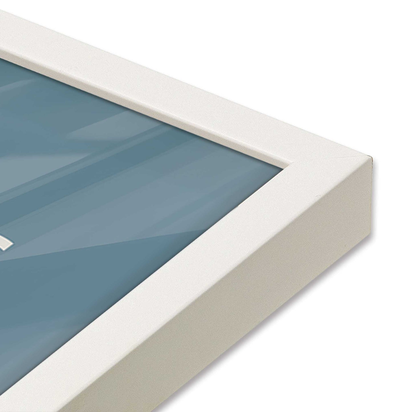 [Color:Opaque White], Picture of art in a Opaque White frame of the corner