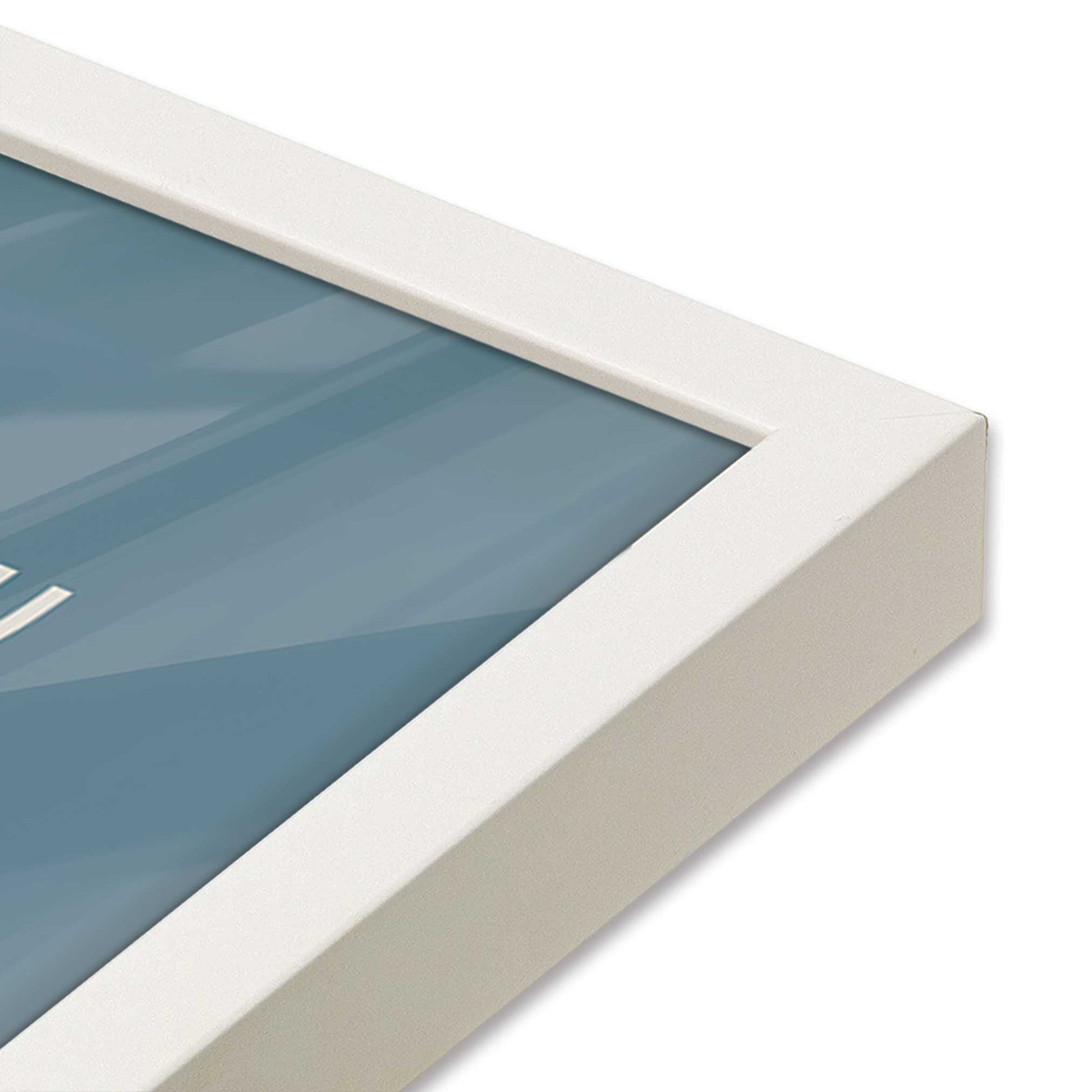 [Color:Opaque White], Picture of art in a Opaque White frame of the corner