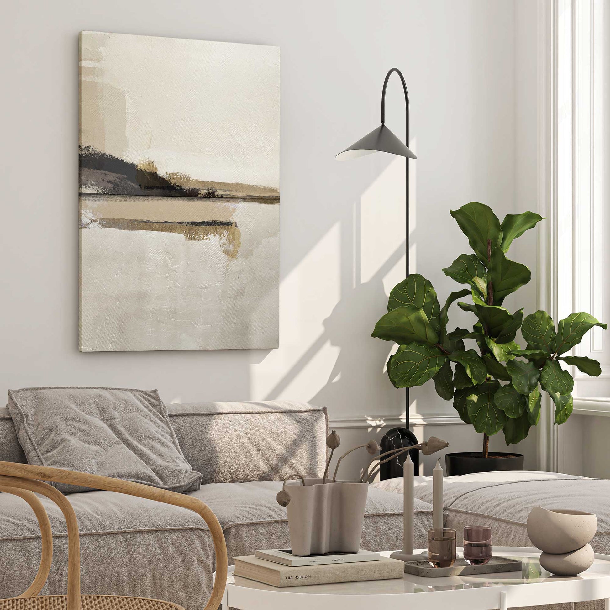 Modern Neutral Abstract Gallery Wall Art