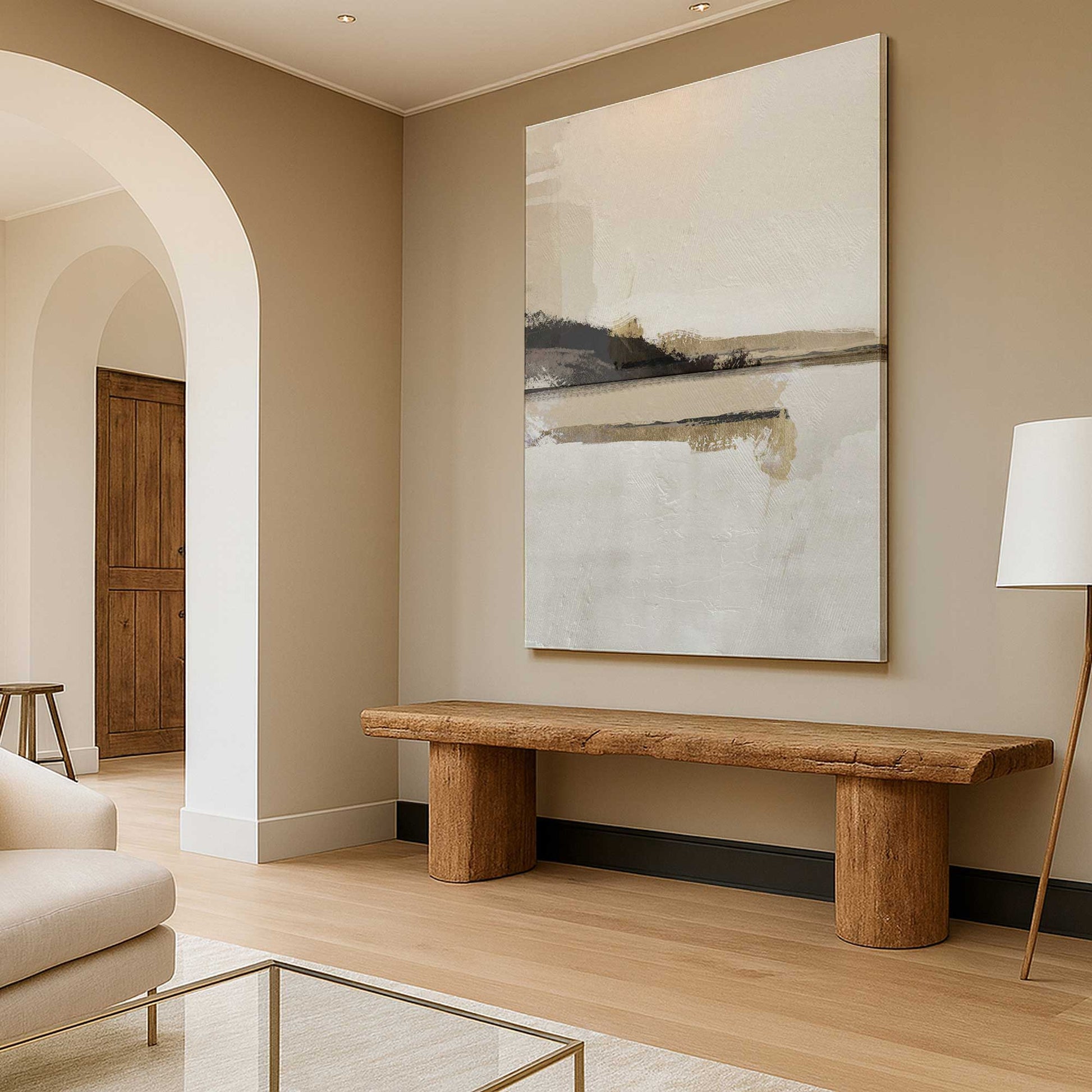 [Color:Stretched Canvas], Picture of art in a room