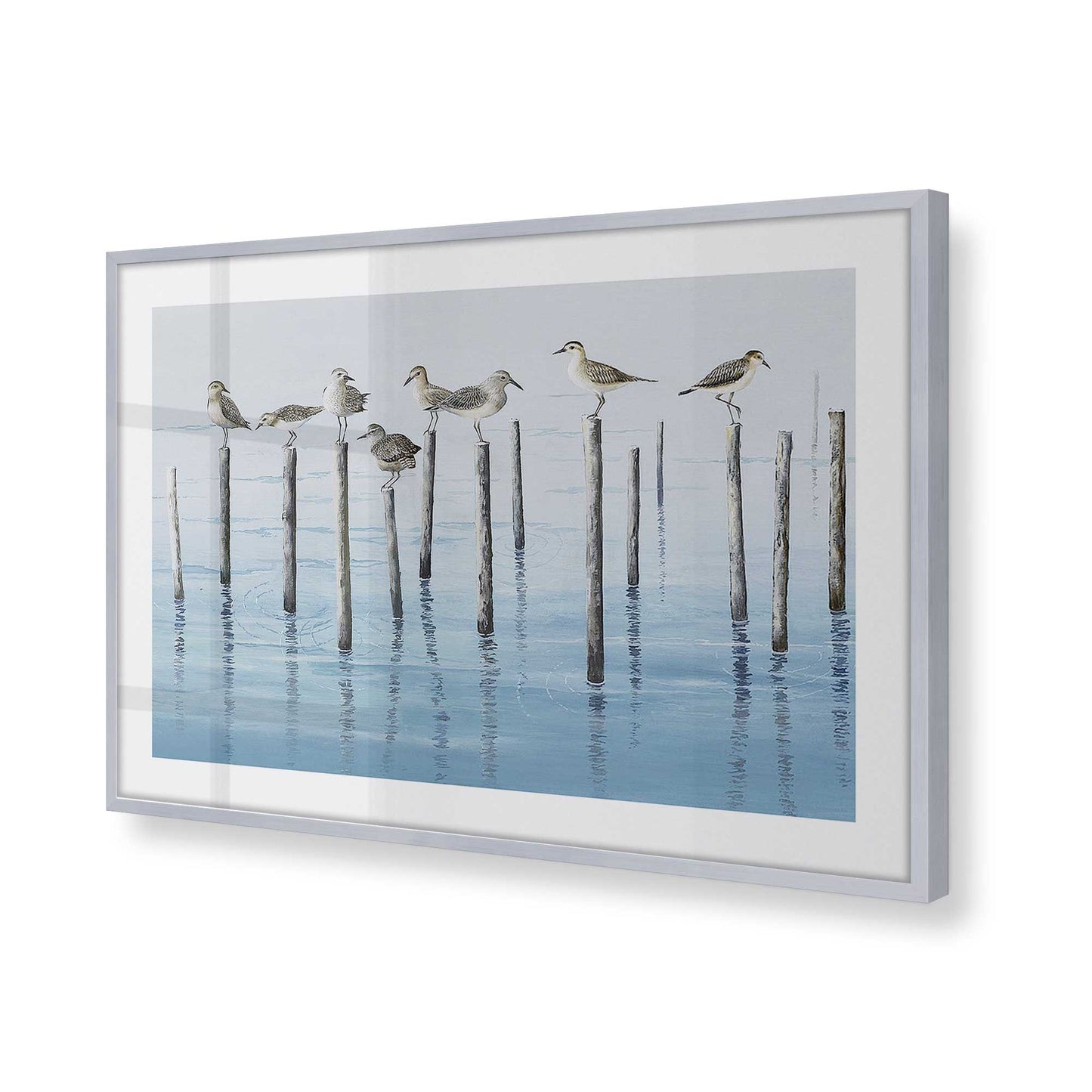 [Color:Polished Chrome], Picture of art in a Polished Chrome frame at an angle