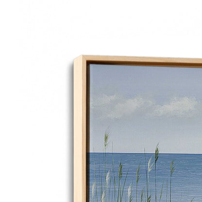 [Color:American Maple], Picture of art in a American Maple frame at an angle