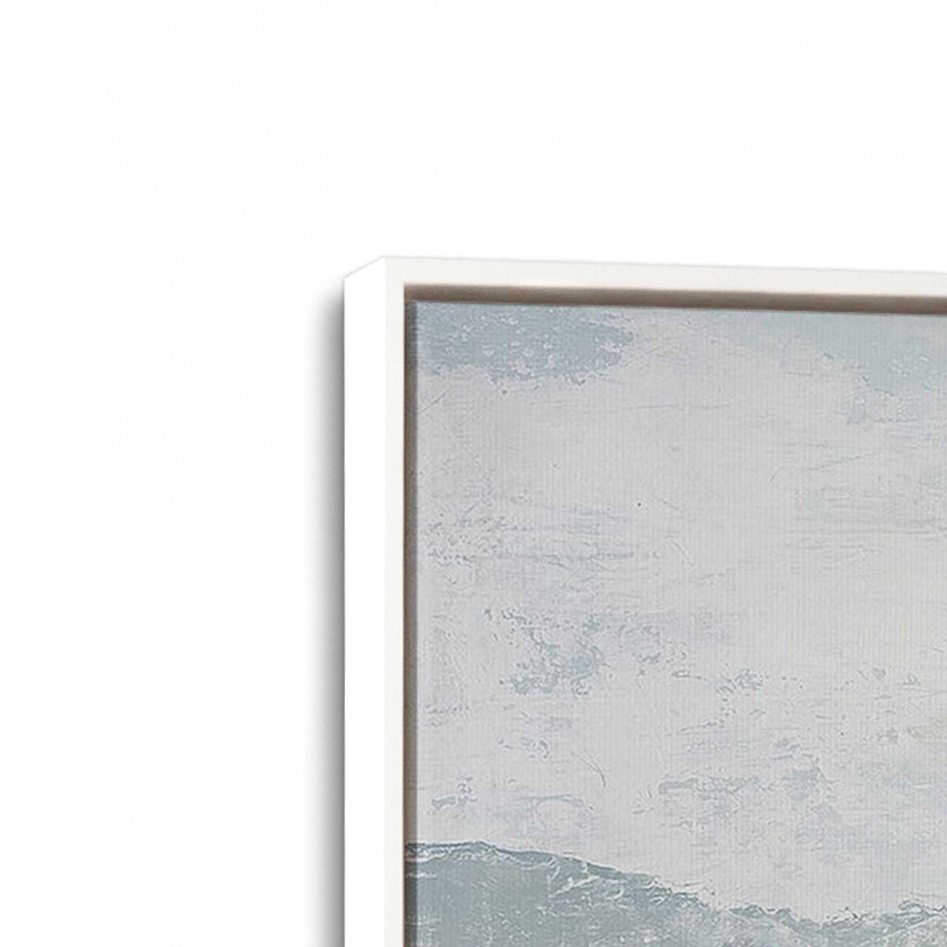 [Color:White], Picture of art in a White frame at an angle