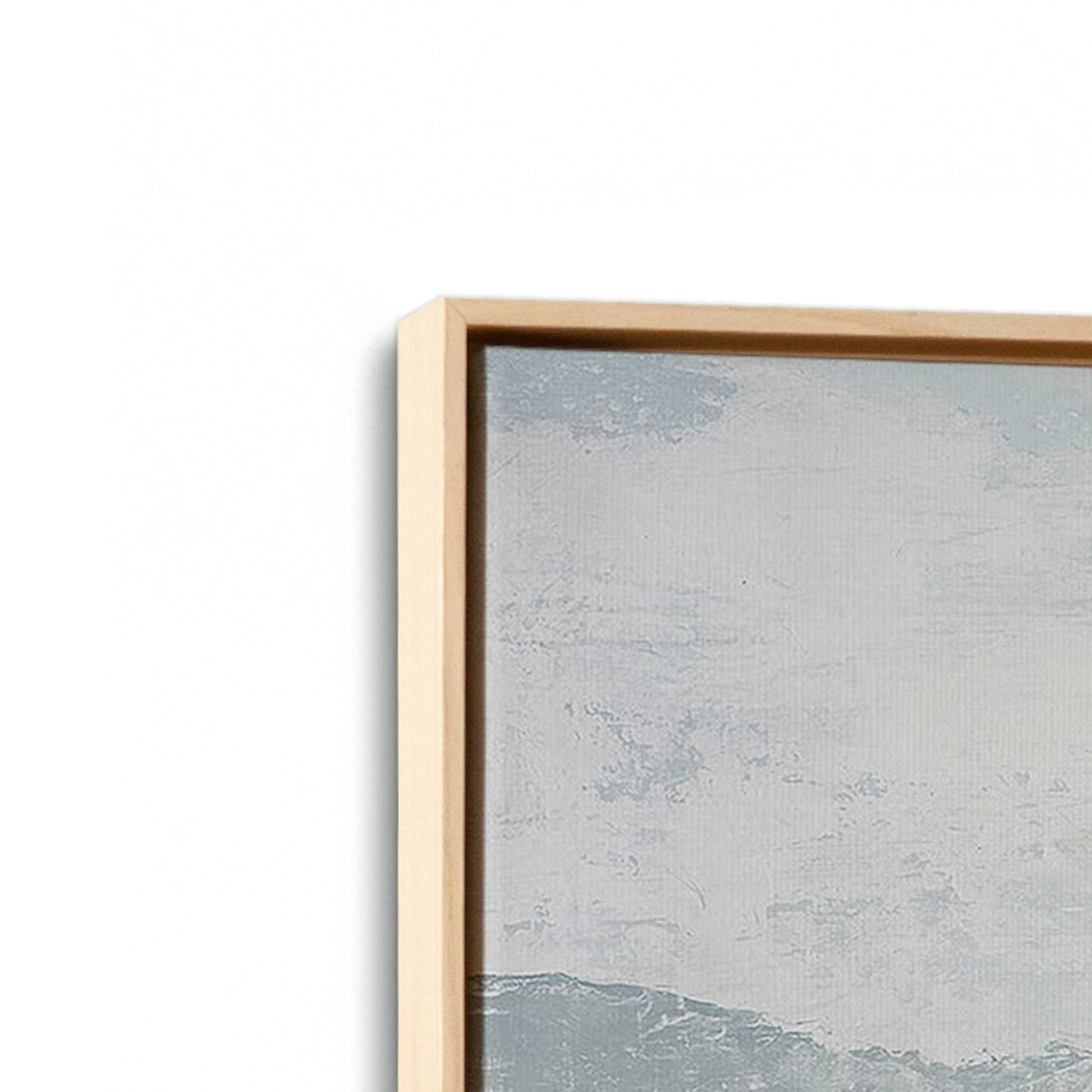 [Color:American Maple], Picture of art in a American Maple frame at an angle