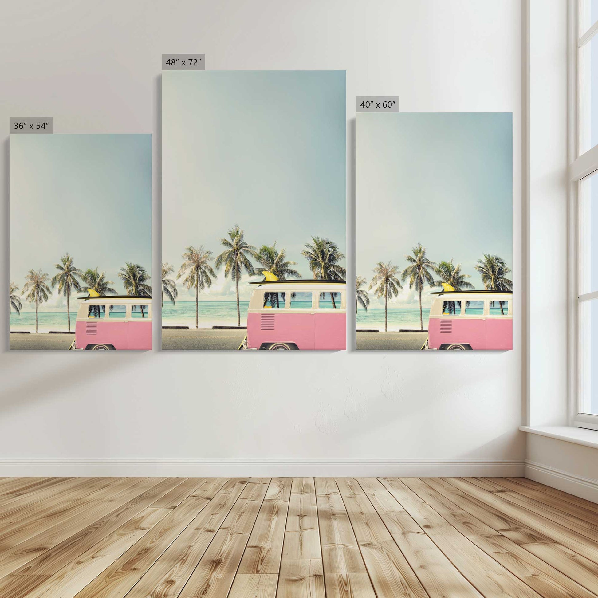 [Color:Stretched Canvas], Image showing the size comparisons