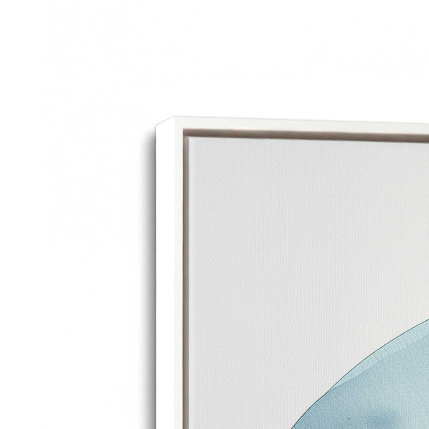 [Color:Opaque White], Picture of art in a White frame at an angle