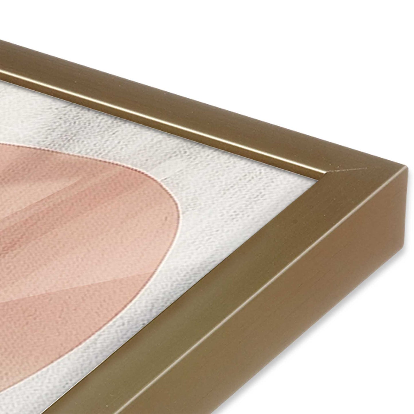 [Color:Brushed Gold], Picture of art in a Brushed Gold frame at an angle