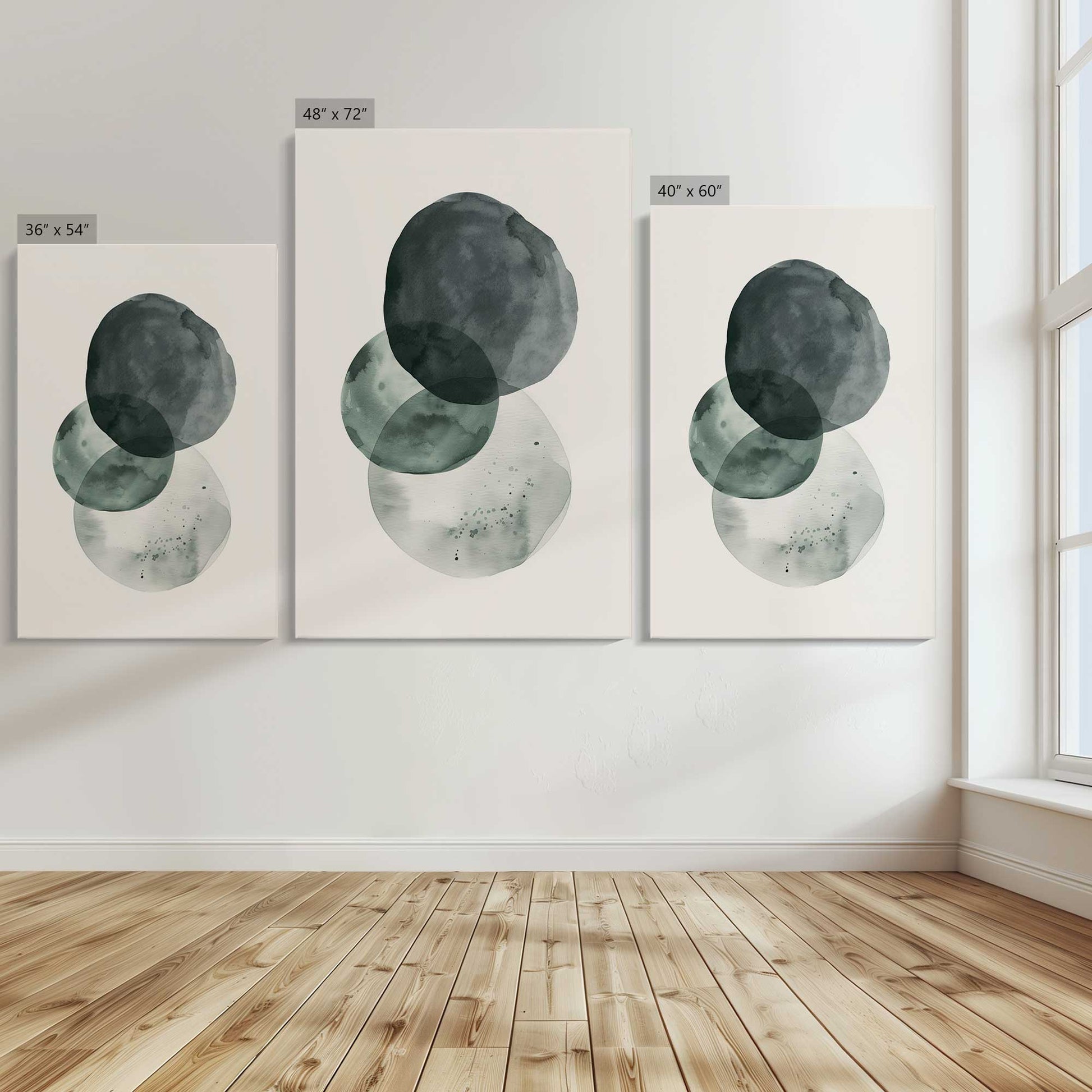 [Color:Stretched Canvas], Image showing the size comparisons