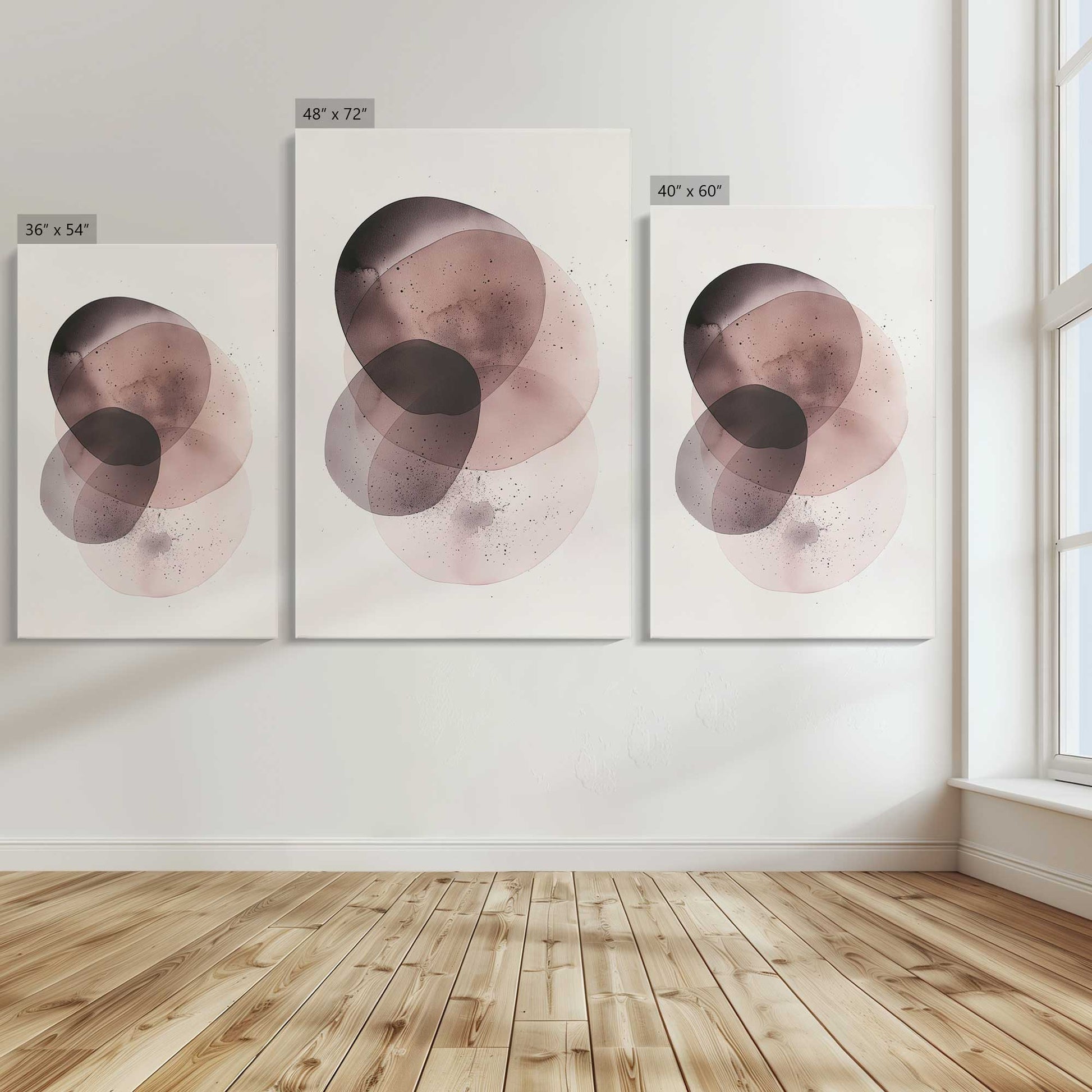 [Color:Stretched Canvas], Image showing the size comparisons