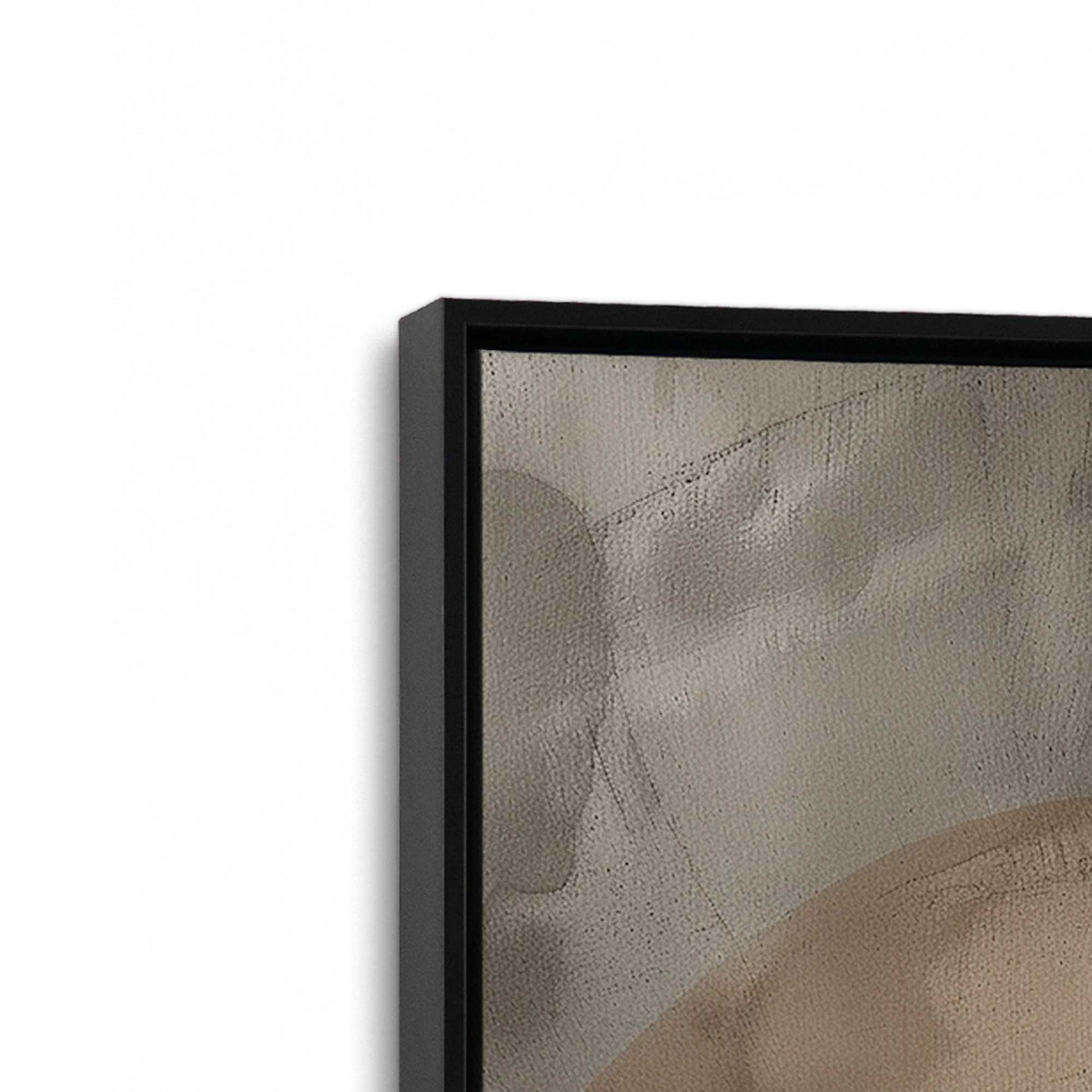 [Color:Satin Black], Picture of art in a Satin Black frame at an angle