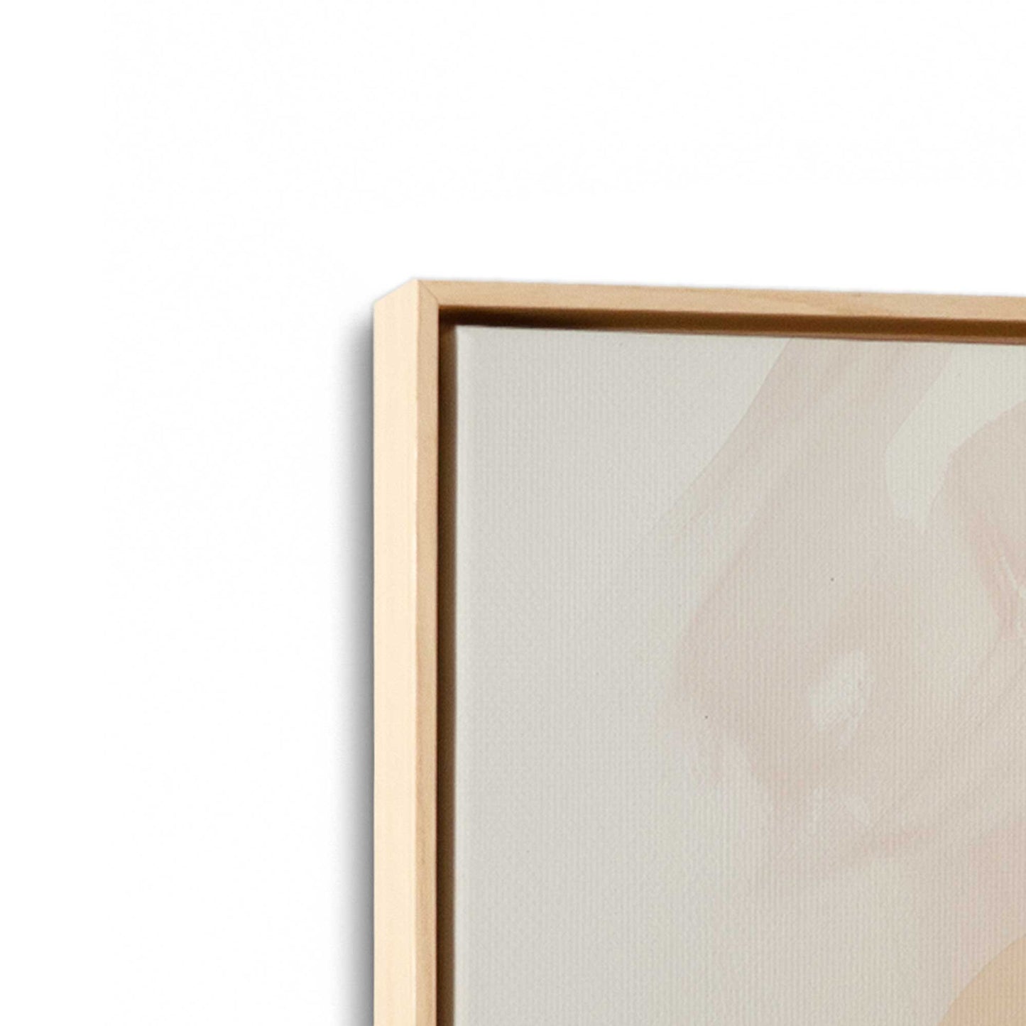 [Color:American Maple], Picture of art in a American Maple frame at an angle