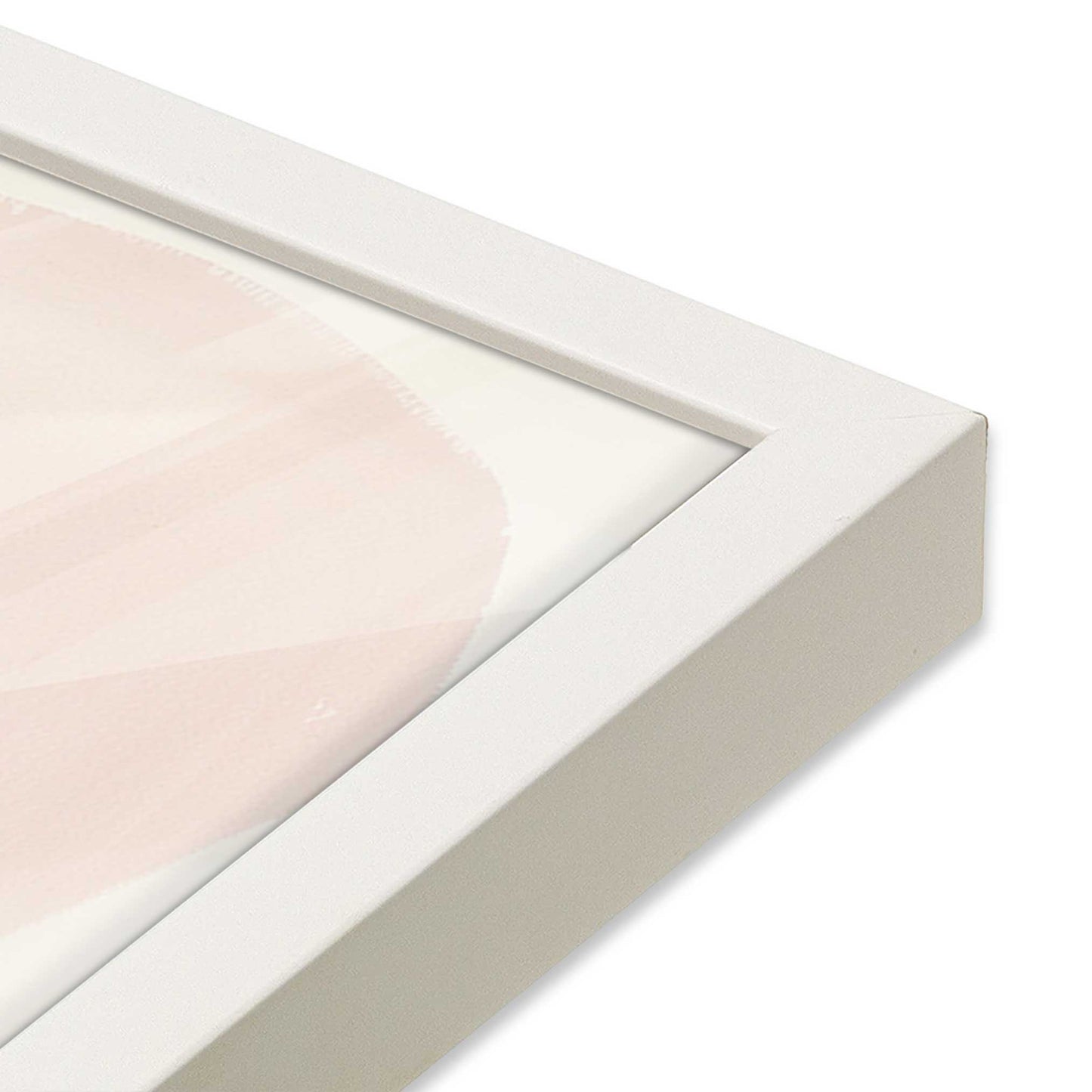 [Color:Opaque White], Picture of art in a Opaque White frame at an angle