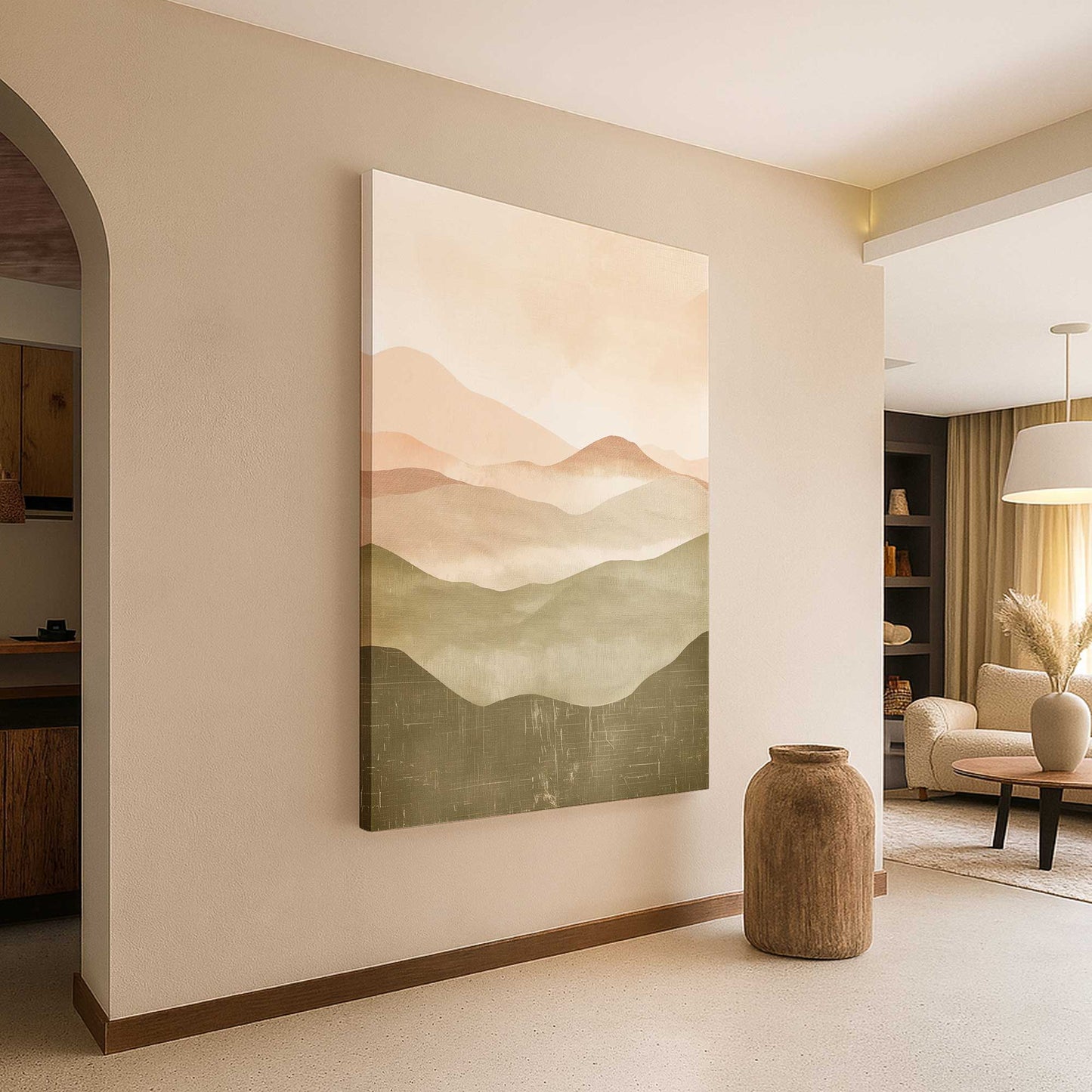 [Color:Stretched Canvas], Picture of art in a room