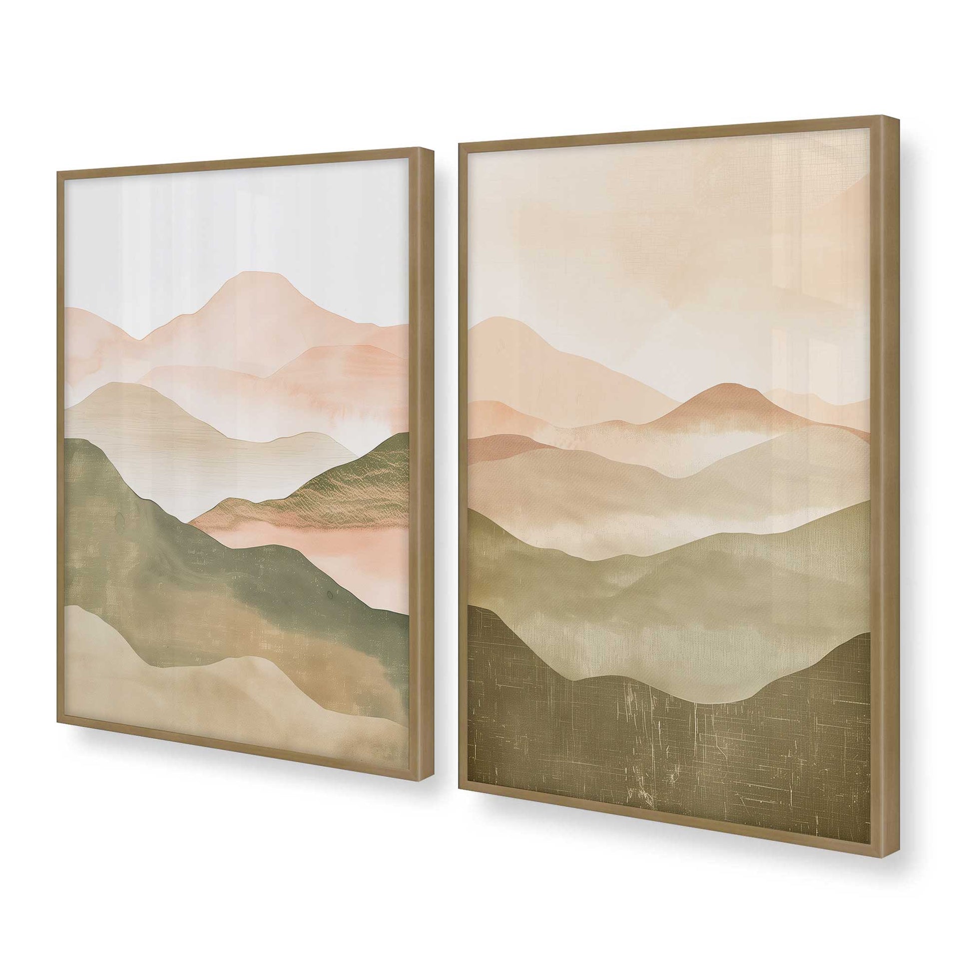 [Color:Brushed Gold], Picture of art in a Brushed Gold frame at an angle