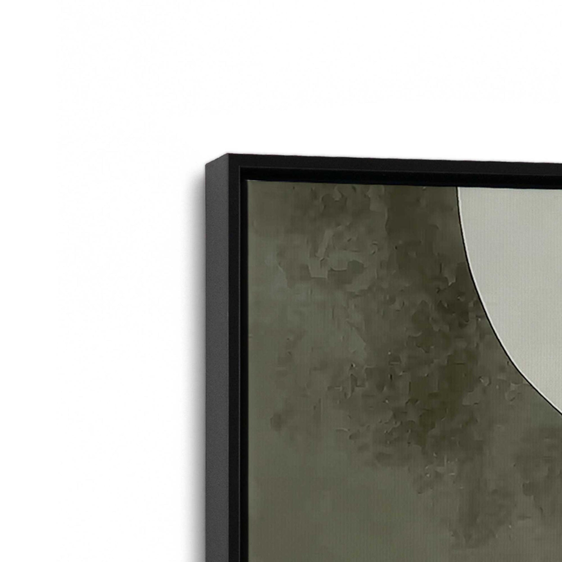 [Color:Satin Black], Picture of art in a Satin Black frame at an angle