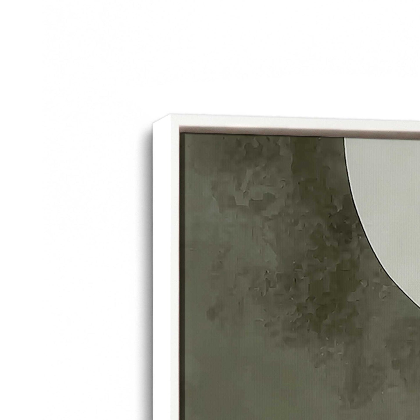 [Color:Opaque White], Picture of art in a White frame at an angle