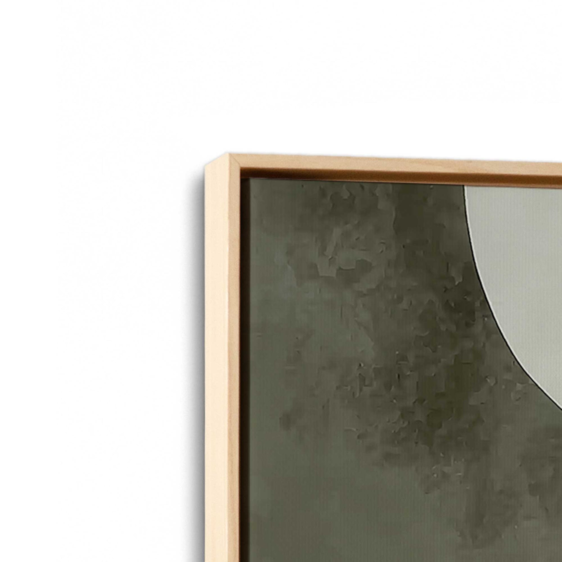 [Color:American Maple], Picture of art in a American Maple frame at an angle
