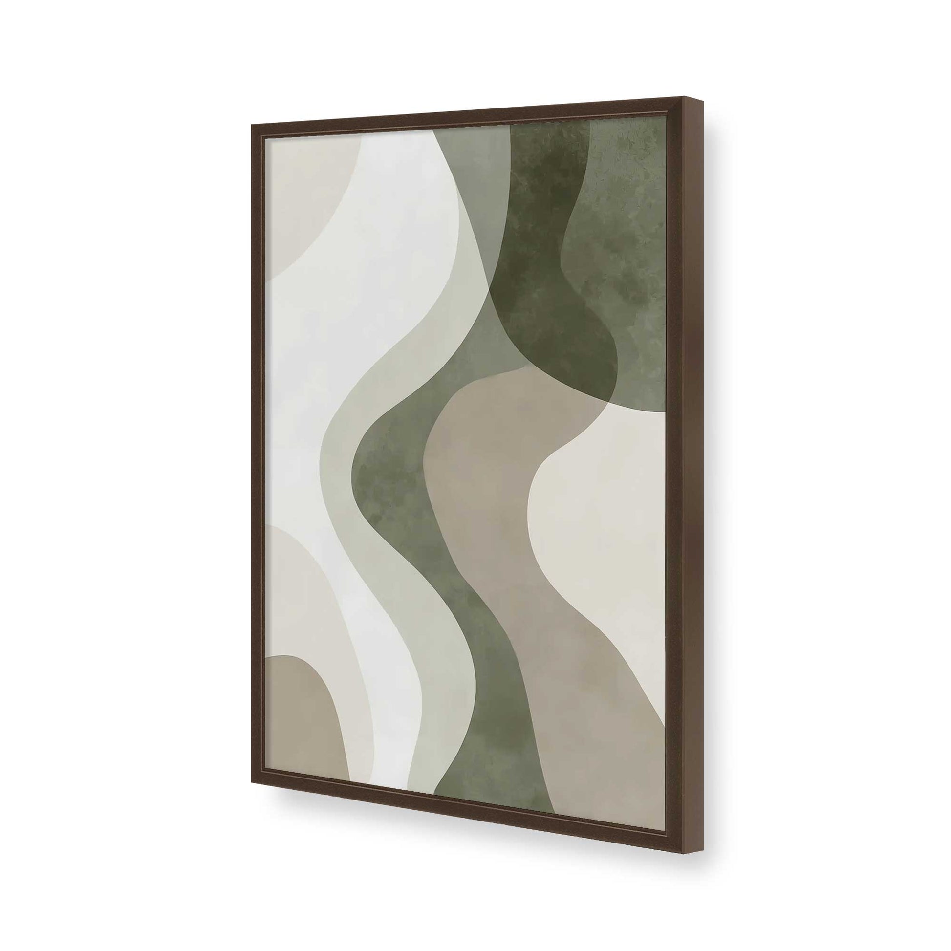 [Color:Brown], Picture of art in a Brown frame of the corner