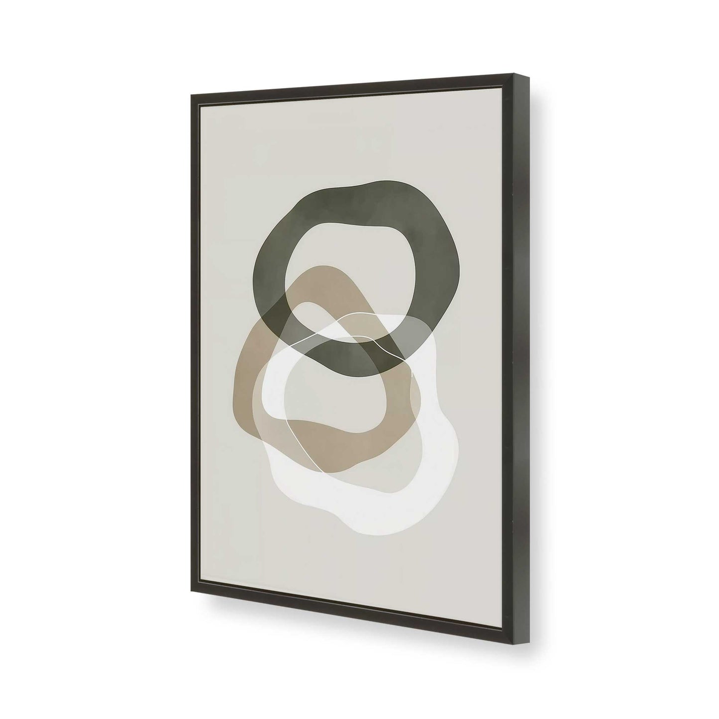 [Color:Satin Black], Picture of art in a Satin Black frame of the corner