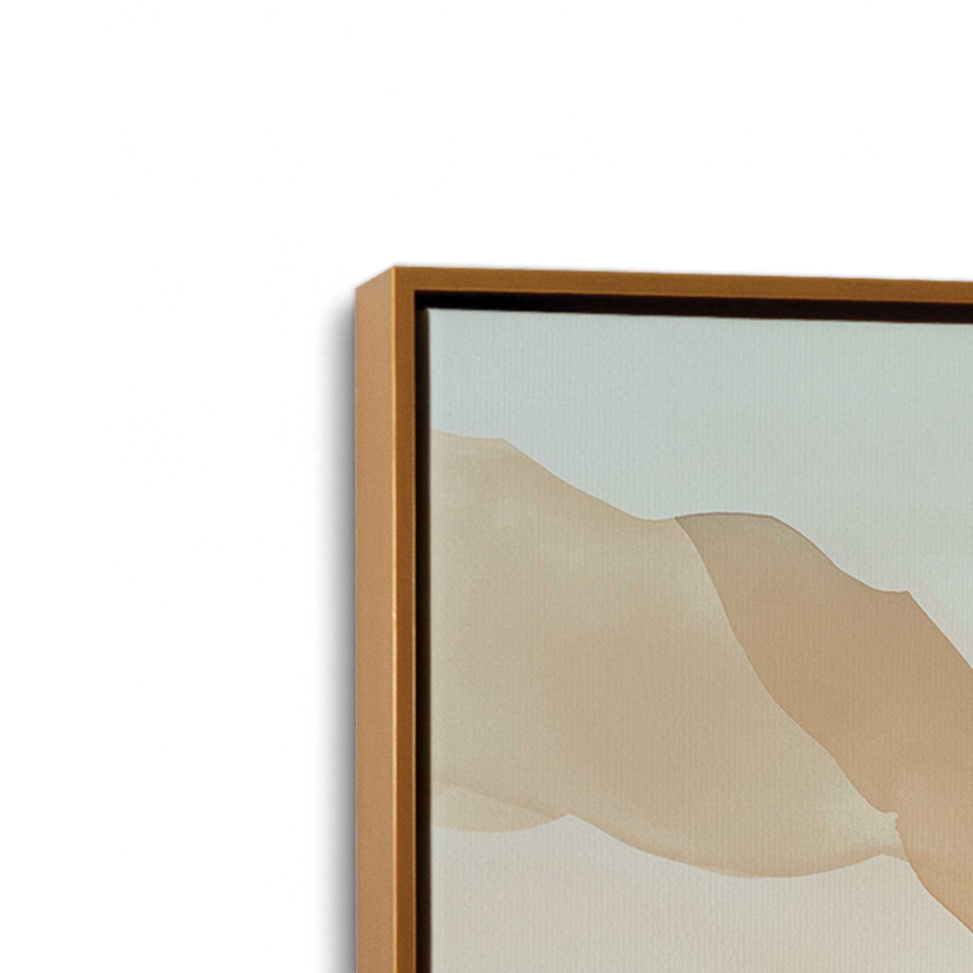 [Color:Polished Gold], Picture of art in a Polished Gold frame at an angle