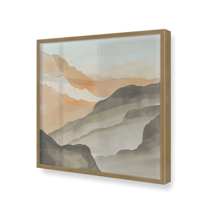 [Color:Brushed Gold], Picture of art in a Brushed Gold frame at an angle