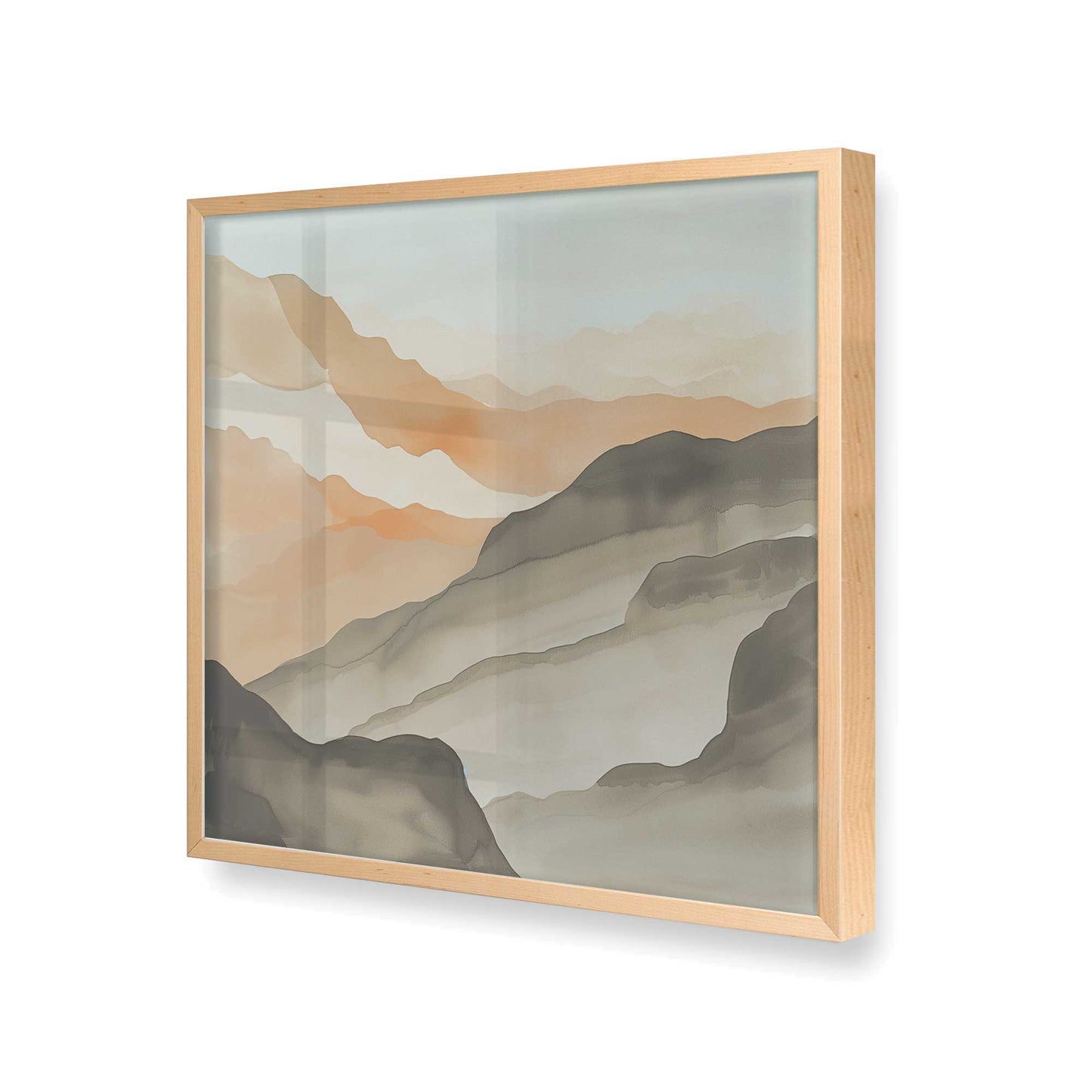 [Color:Raw Maple], Picture of art in a Raw Maple frame at an angle