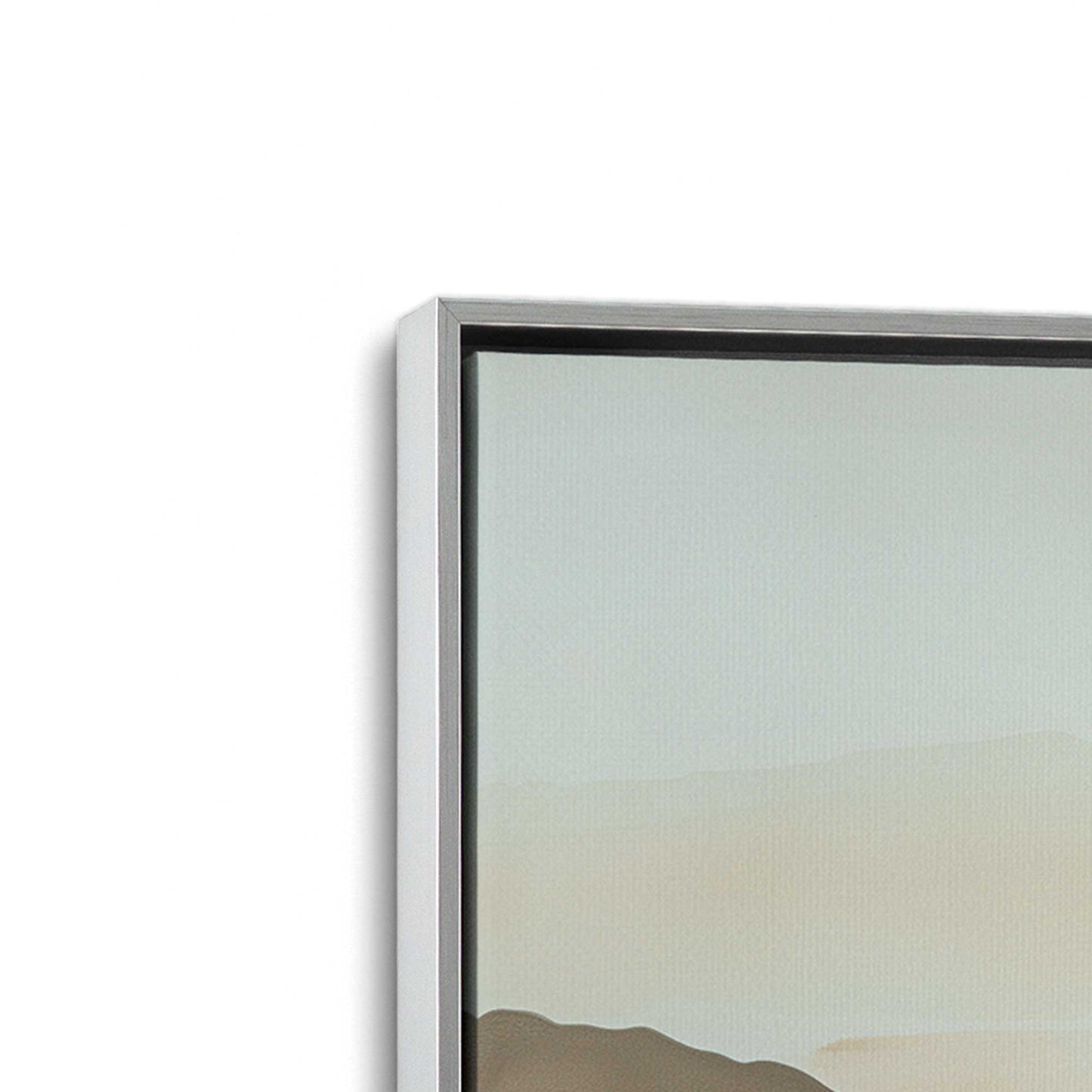 [Color:Polished Chrome], Picture of art in a Polished Chrome frame at an angle