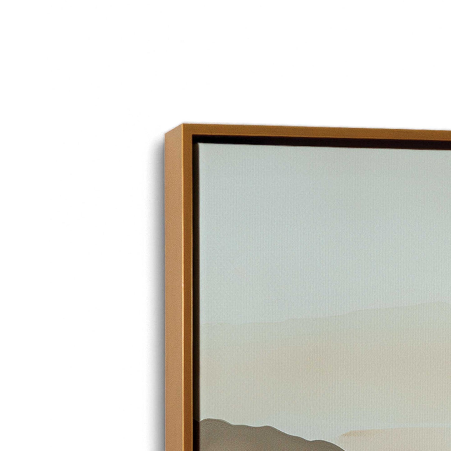 [Color:Polished Gold], Picture of art in a Polished Gold frame at an angle