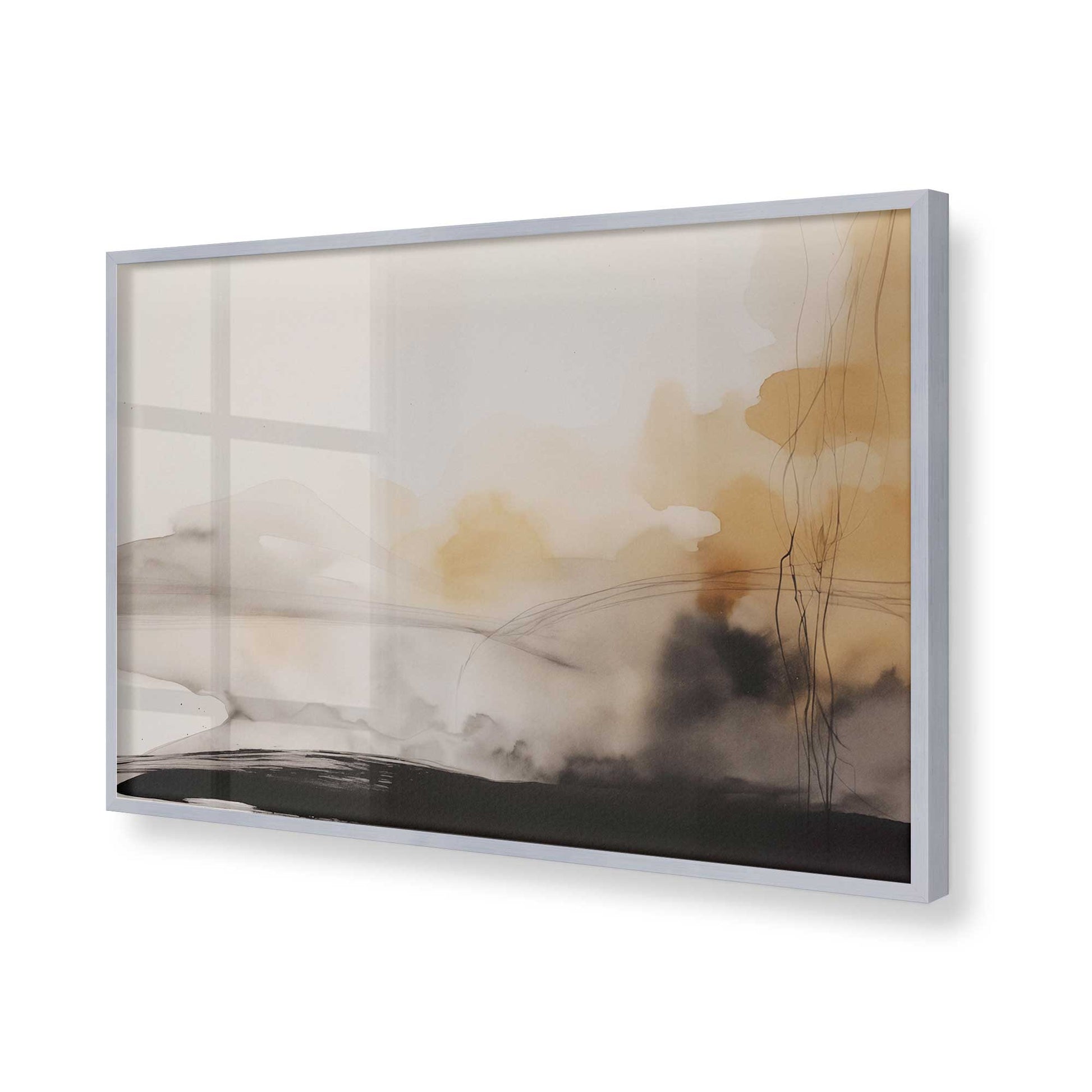 [Color:Polished Chrome], Picture of art in a Polished Chrome frame of the corner