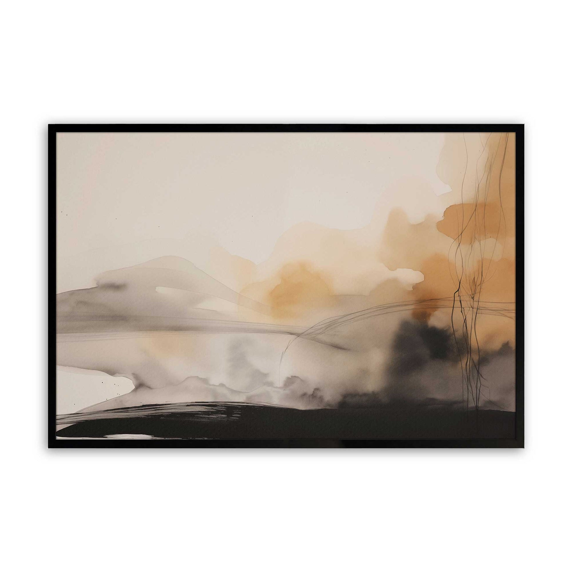 [Color:Satin Black], Picture of art in a Satin Black frame