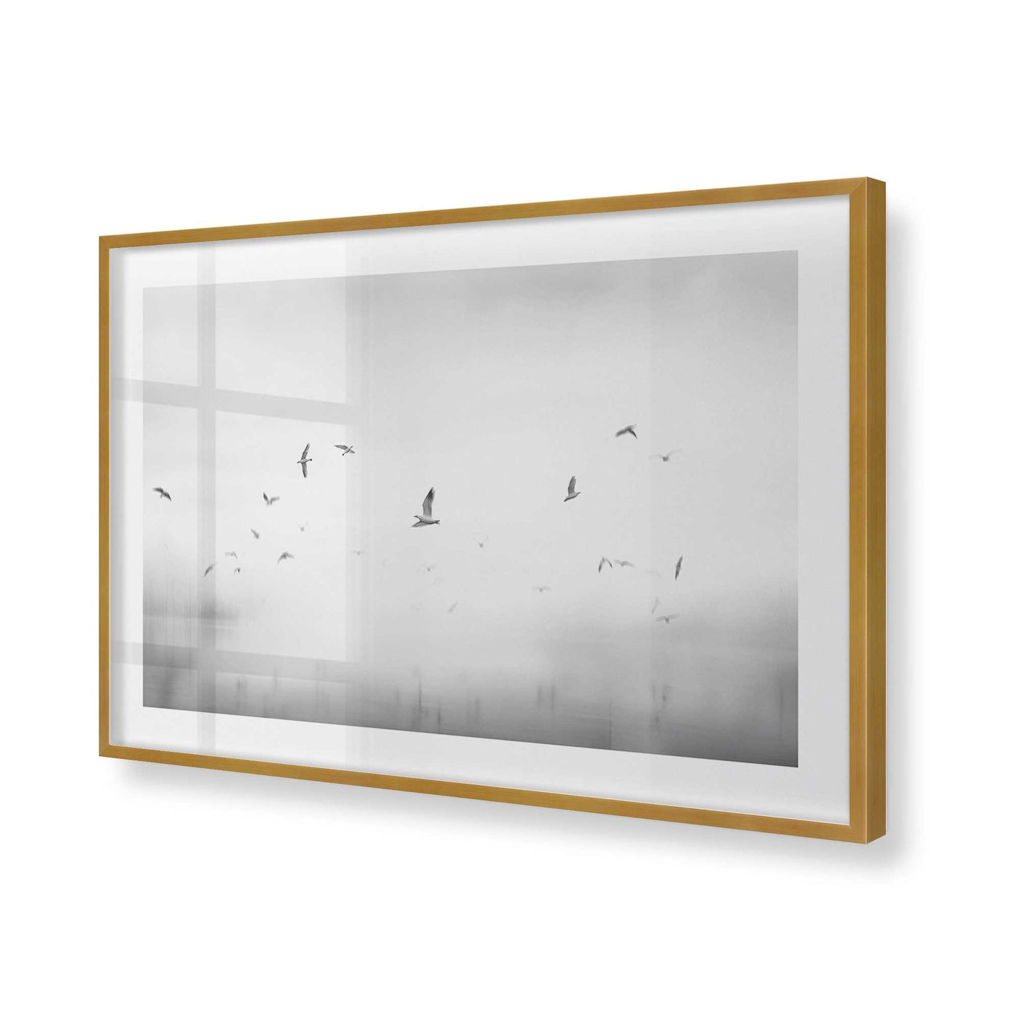 [Color:Polished Gold], Picture of art in a Polished Gold frame of the corner