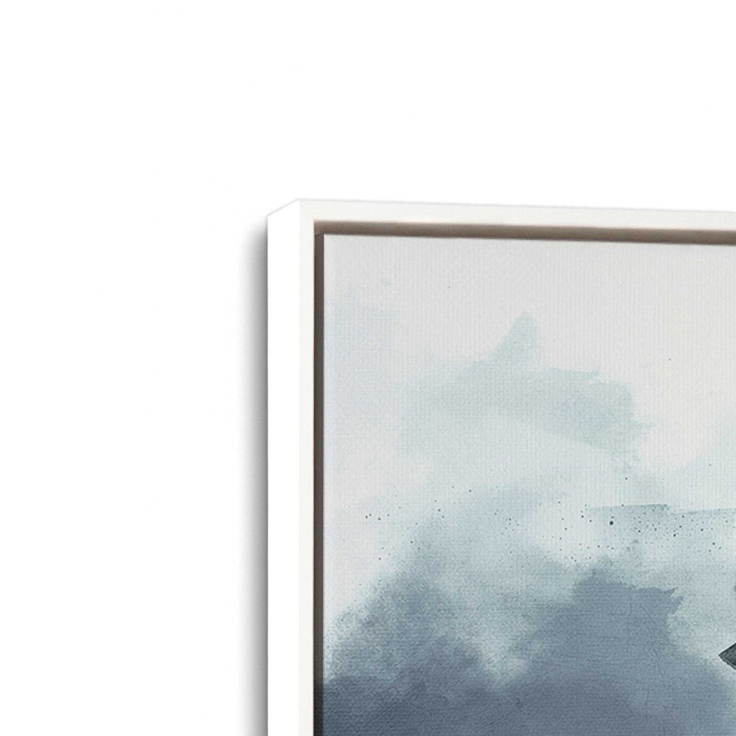 [Color:Opaque White], Picture of art in a White frame at an angle