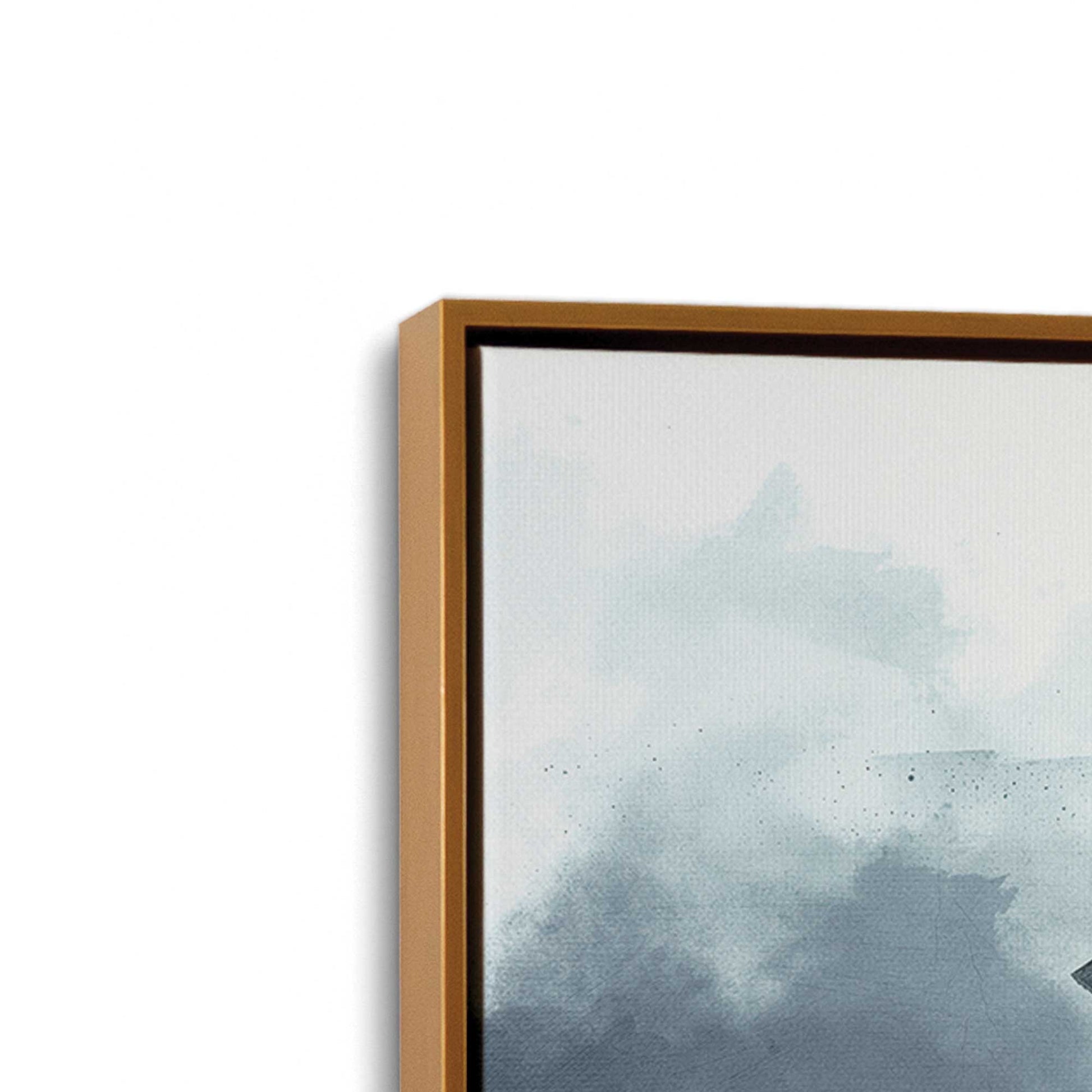 [Color:Polished Gold], Picture of art in a Polished Gold frame at an angle