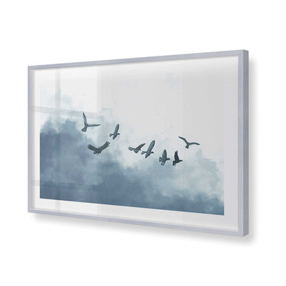 [Color:Polished Chrome], Picture of art in a Polished Chrome frame of the corner