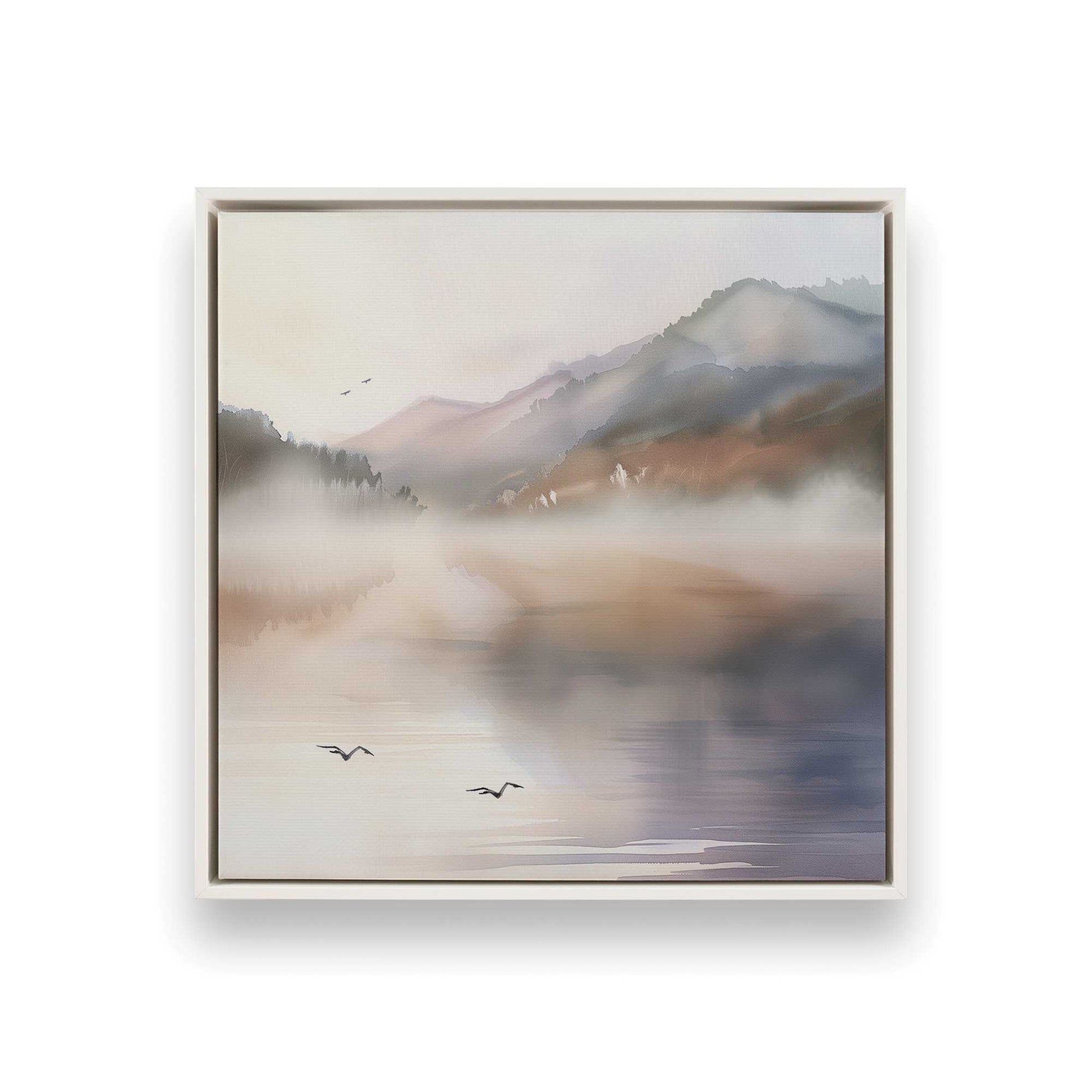 [Color:Opaque White], Picture of art in a White frame