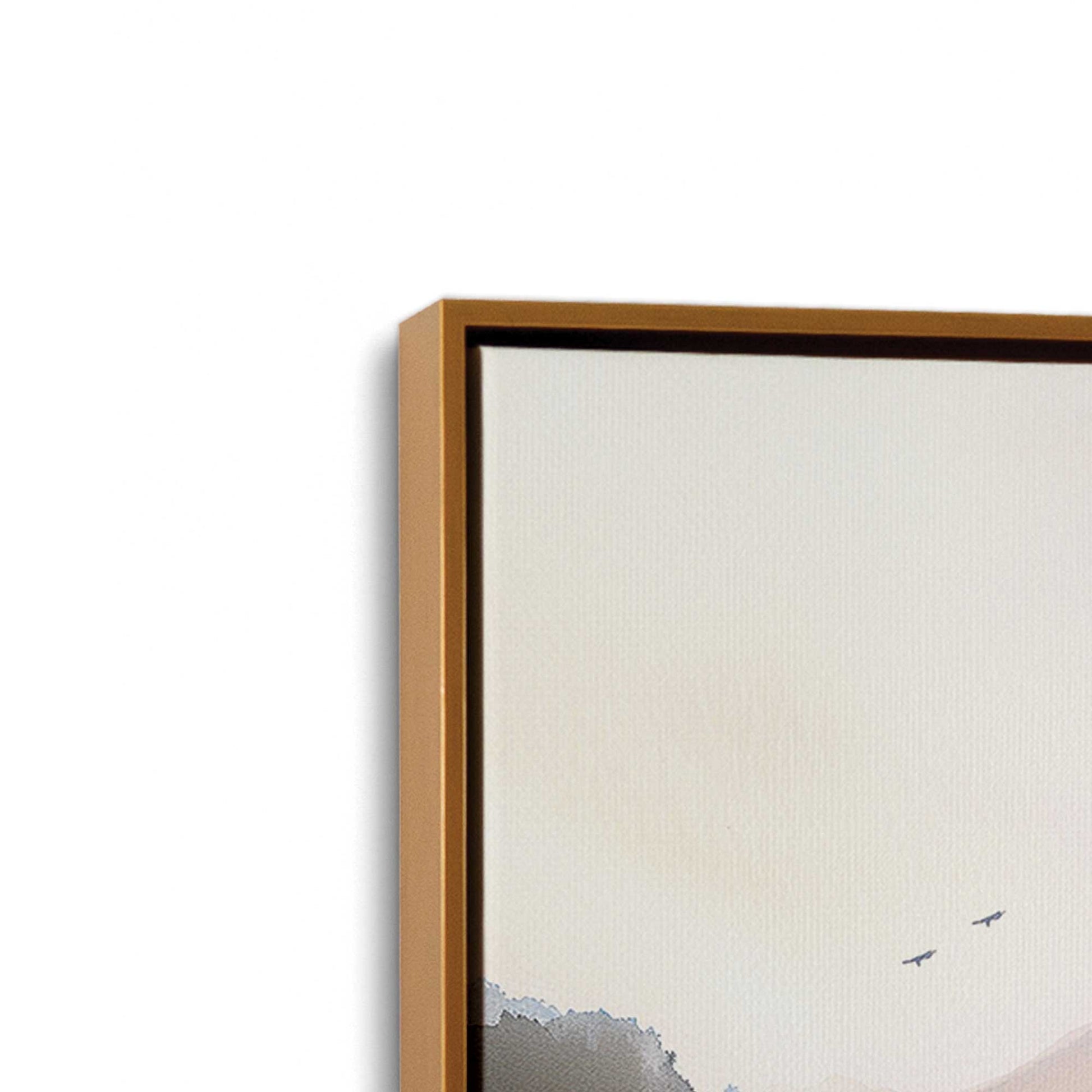 [Color:Polished Gold], Picture of art in a Polished Gold frame at an angle