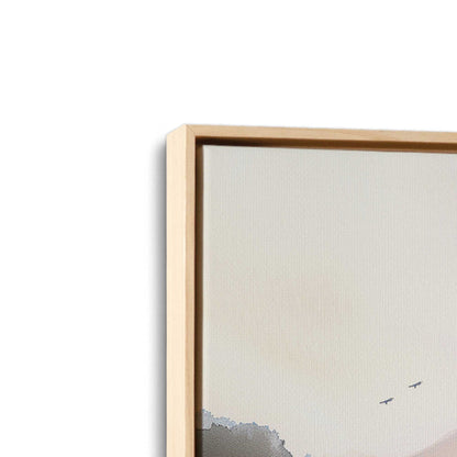 [Color:American Maple], Picture of art in a American Maple frame at an angle