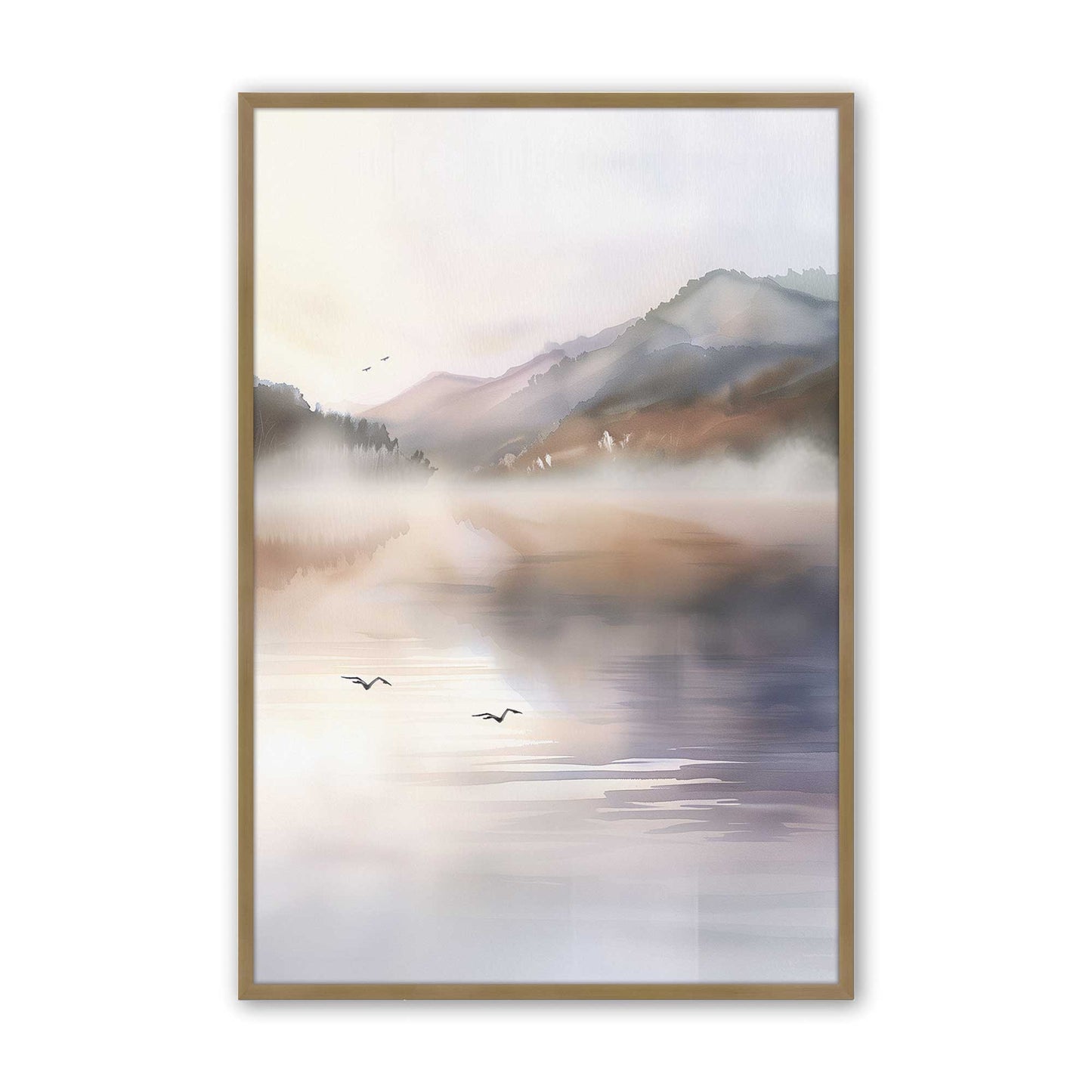 [Color:Brushed Gold], Picture of art in a Brushed Gold frame