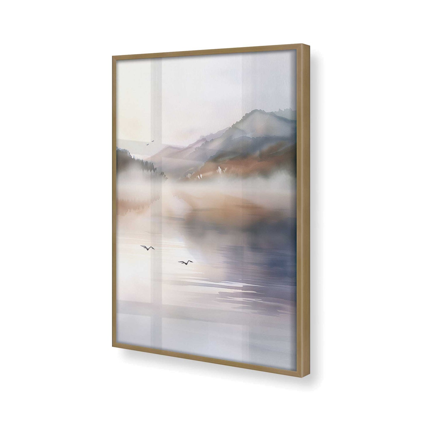 [Color:Brushed Gold], Picture of art in a Brushed Gold frame of the corner